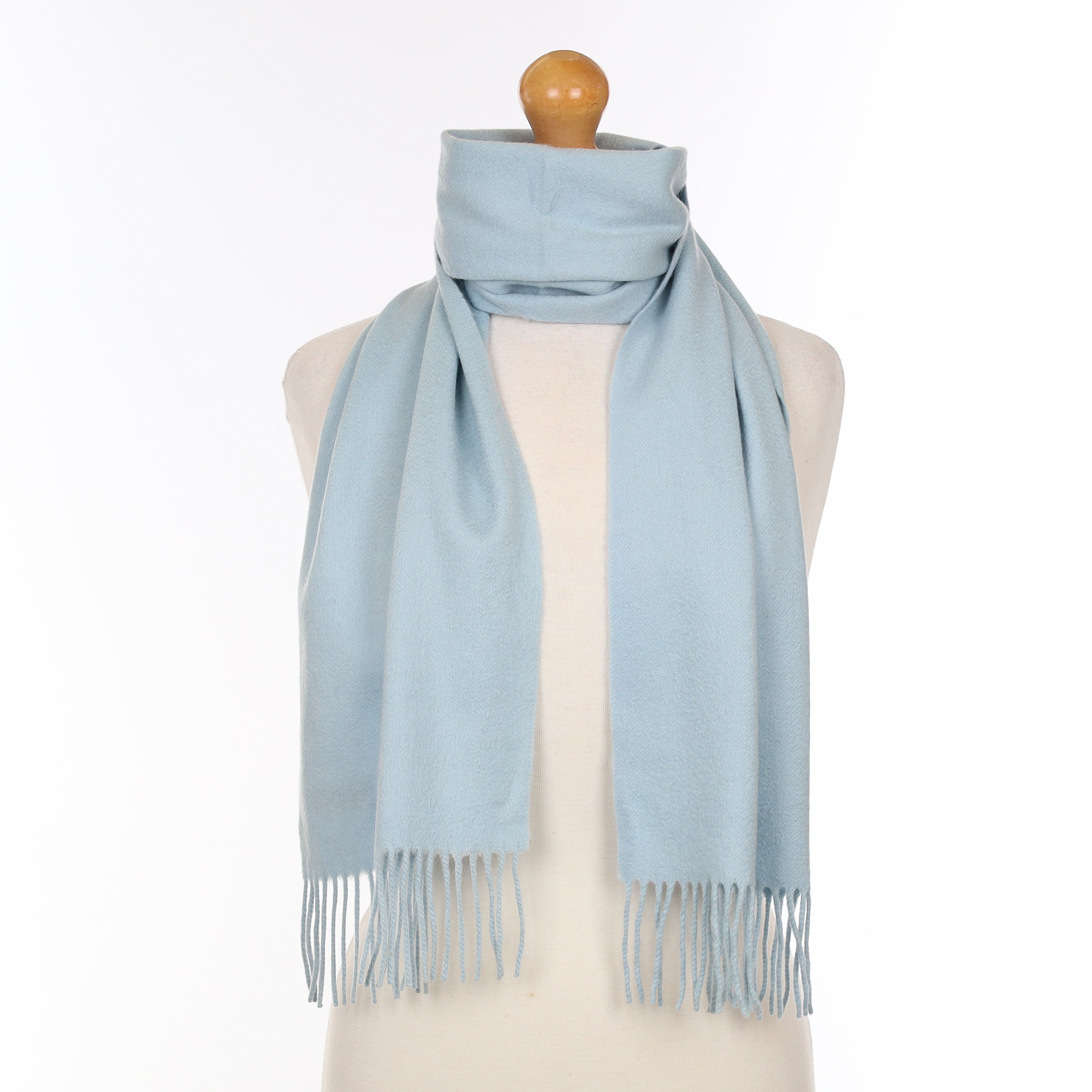 Powder Blue Cashmere Woven Scarf