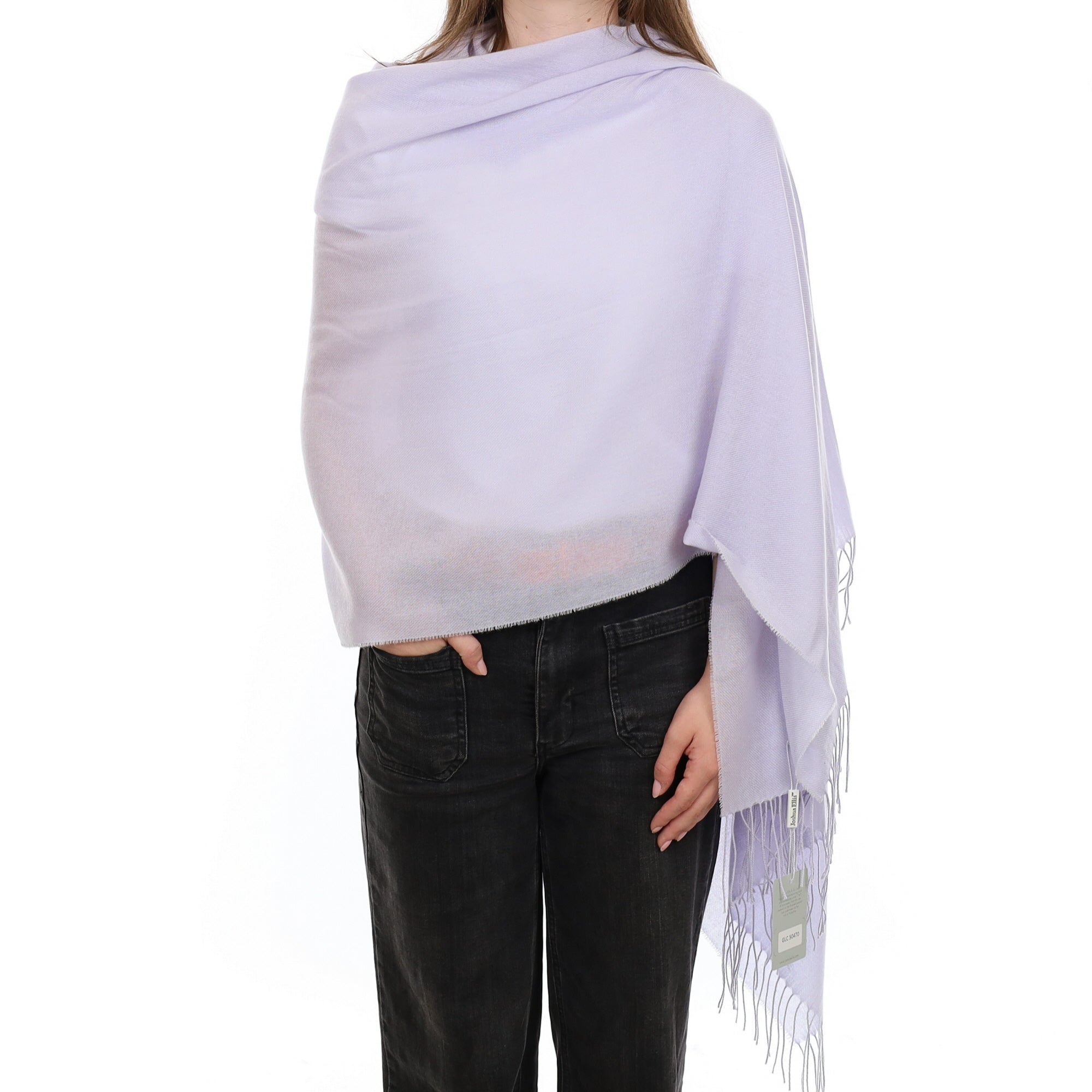 Brand New British Dove Purple Luxury Woven Cashmere Pashmina