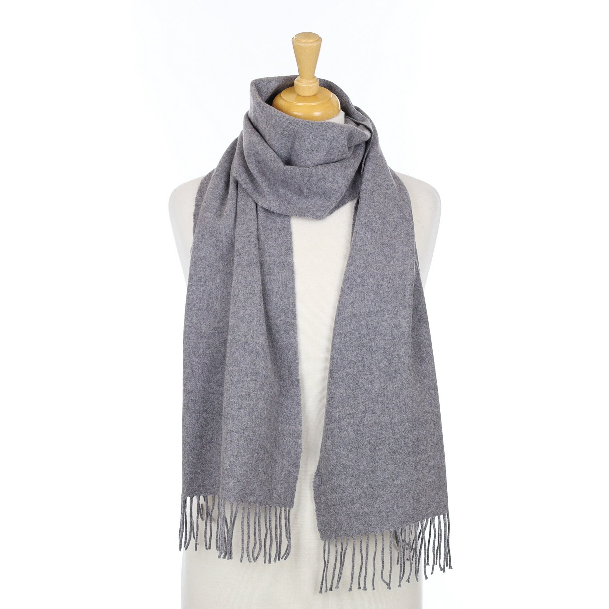 Ash Grey Cashmere Woven Scarf