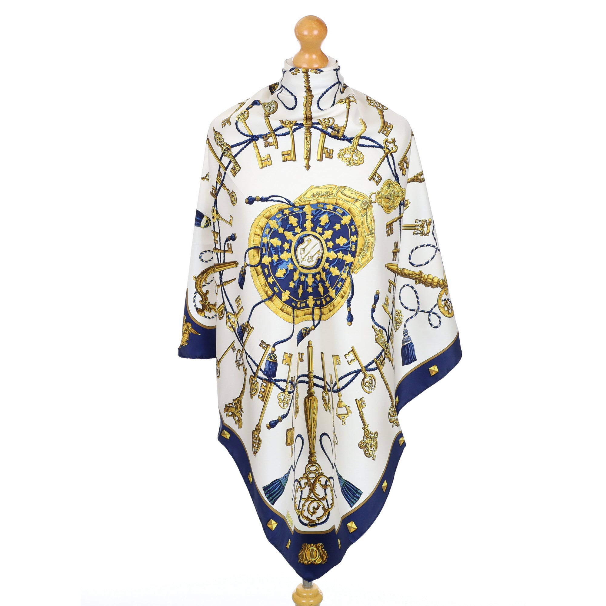 Brand New Boxed Hermès Les Clefs Silk Scarf