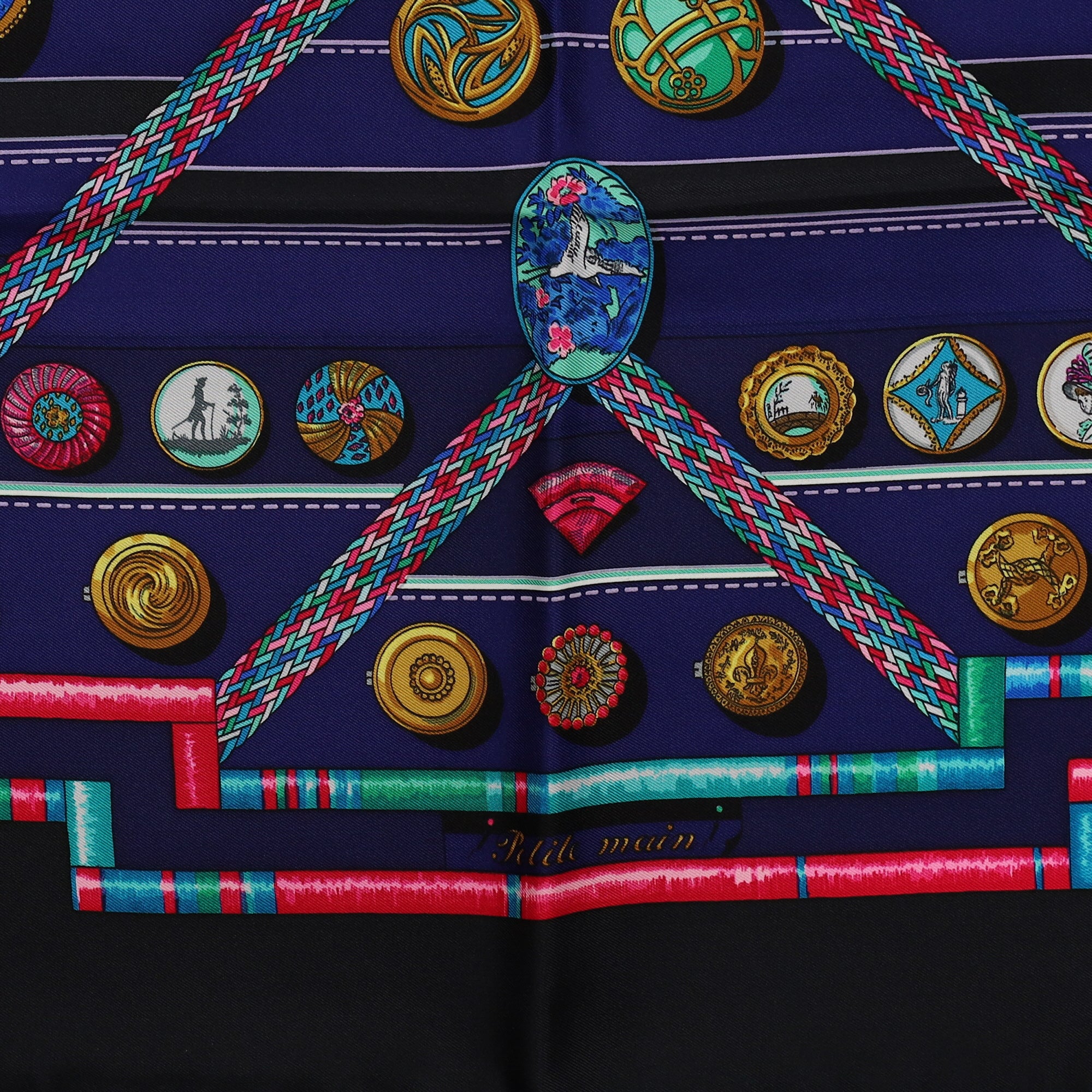 Boxed Hermès Petite Main Silk Scarf