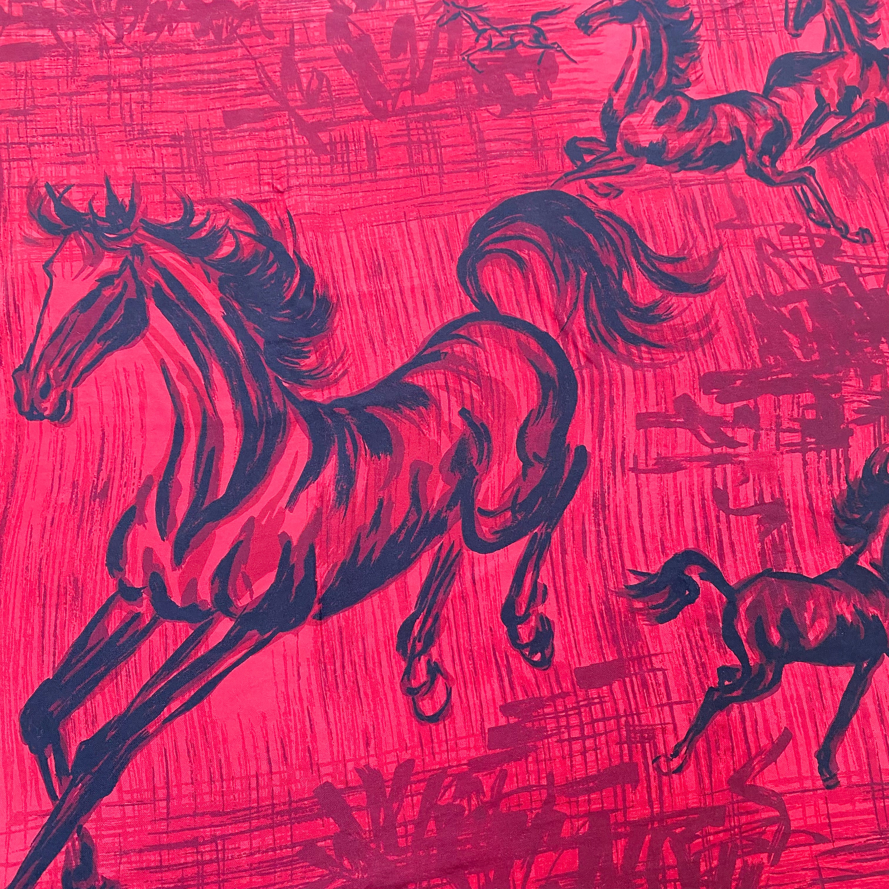 1970s Jacqmar Equestrian Vintage Silk Scarf