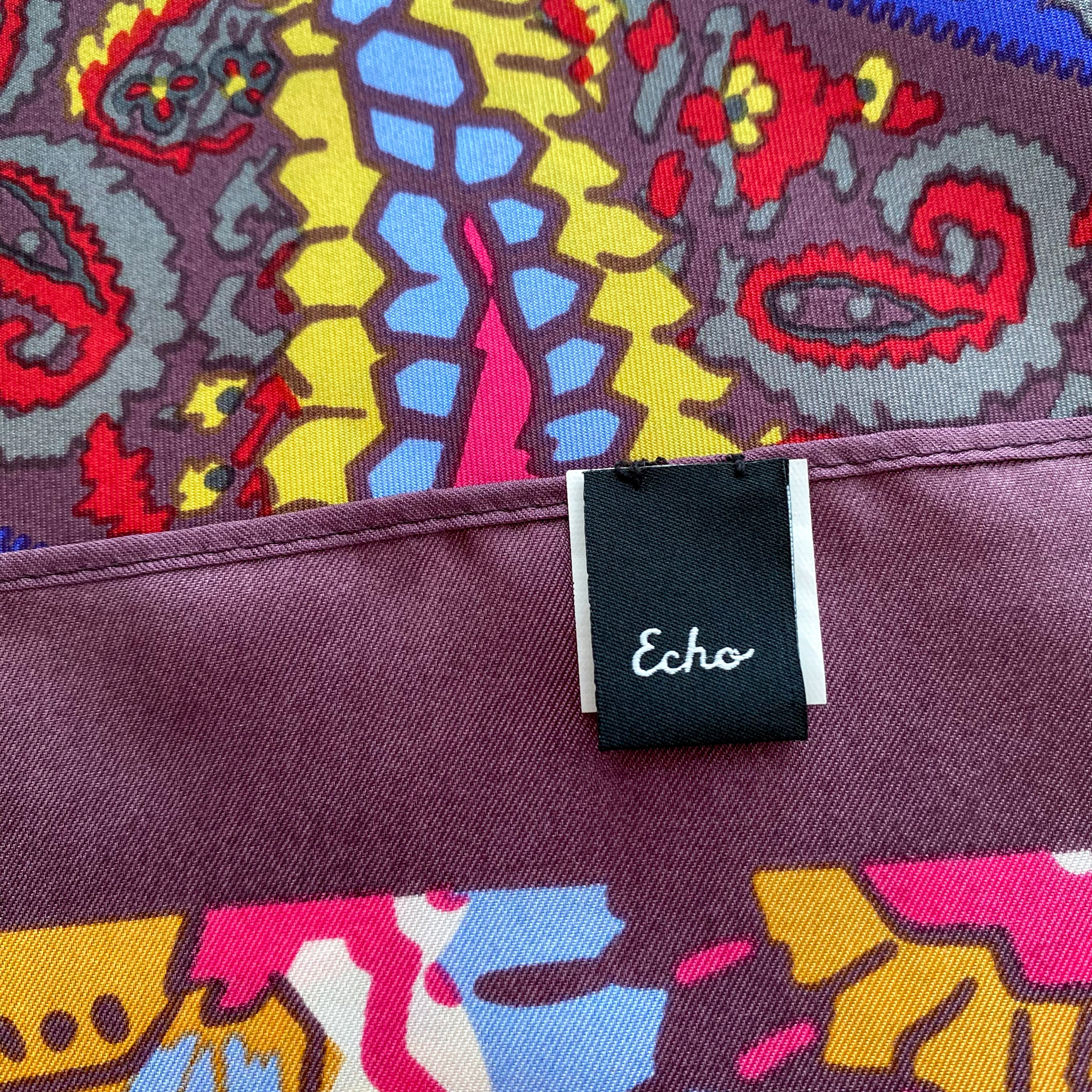 Immaculate Echo Multicoloured Silk Scarf