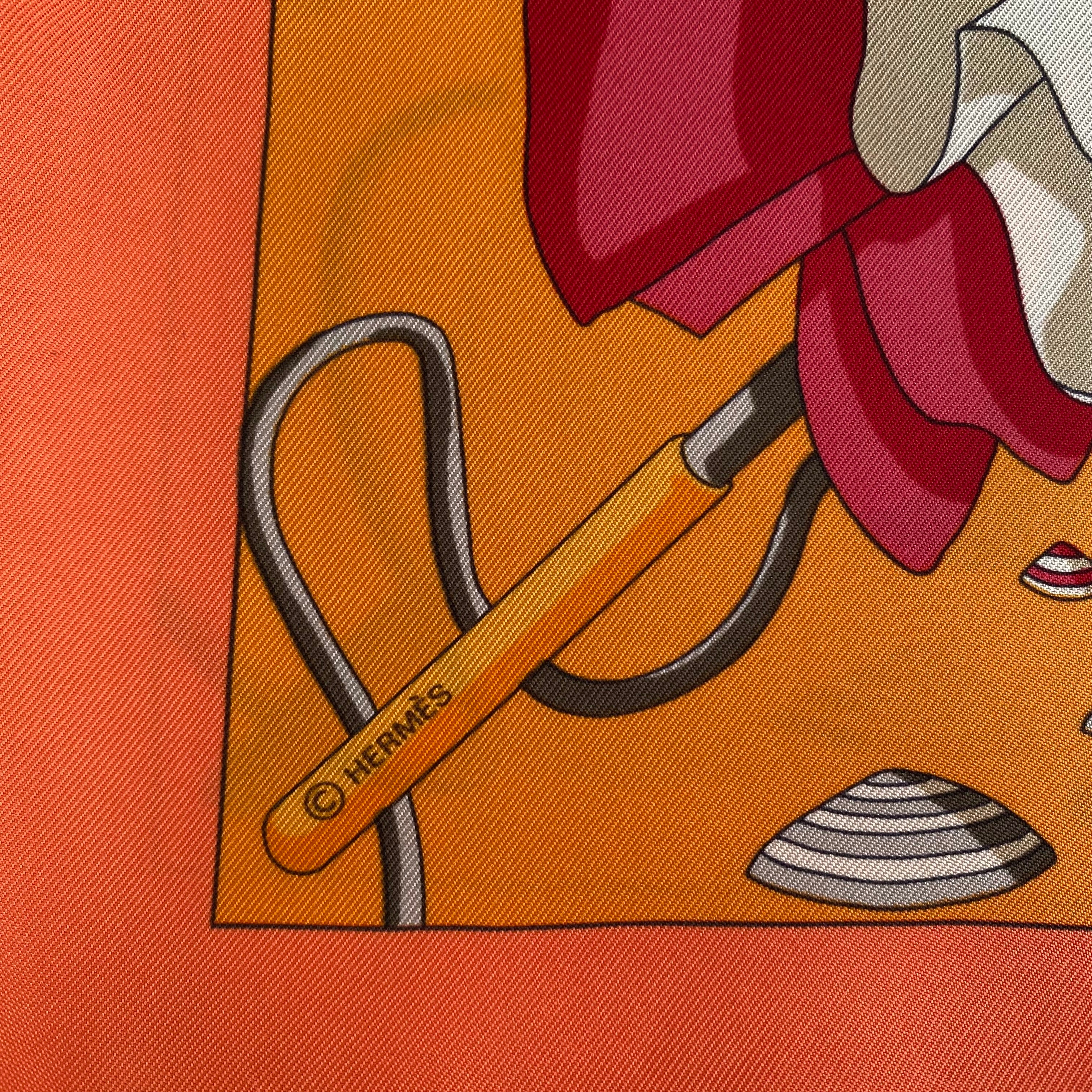 Hermès Charmes Des Plages Normandes Silk Scarf