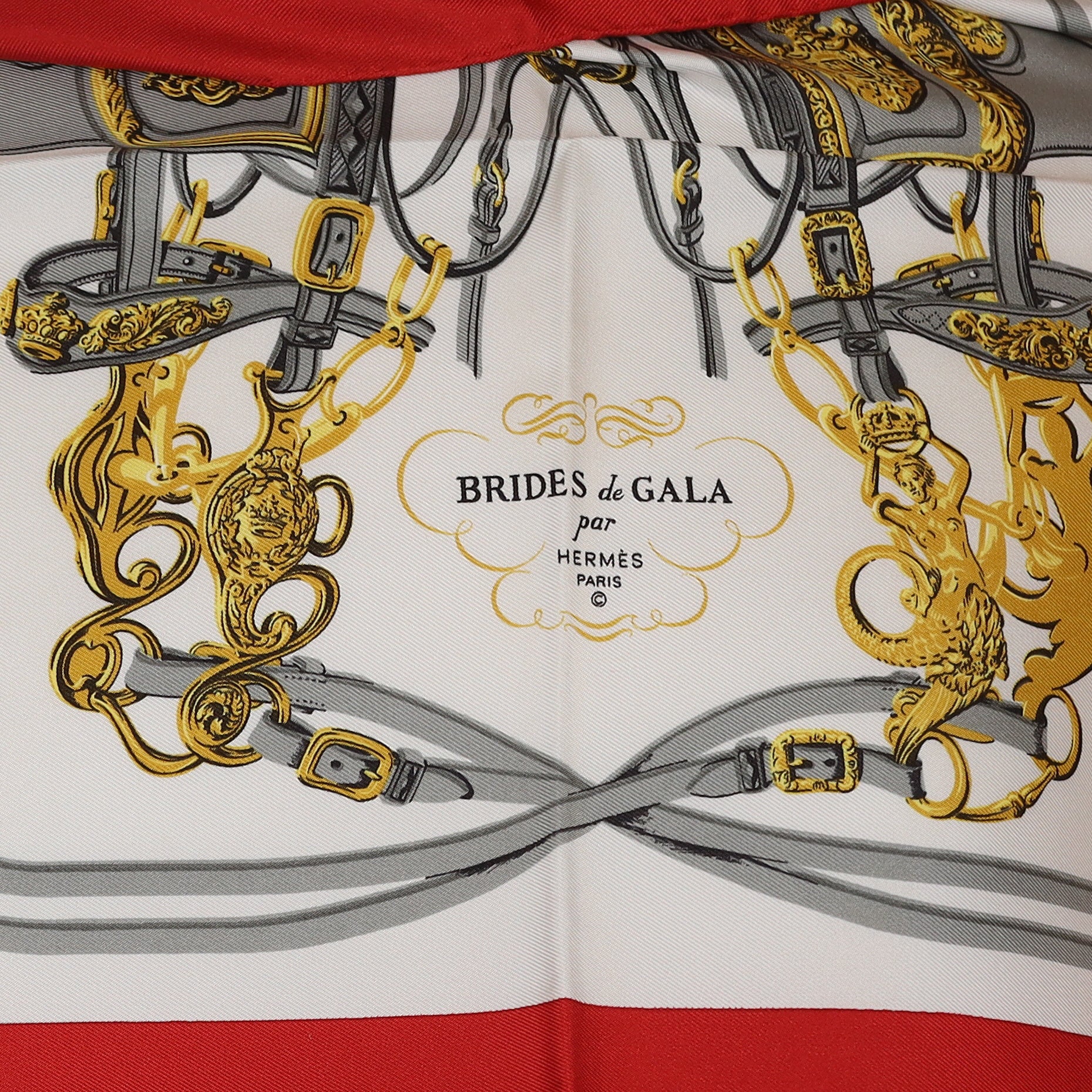 Pristine Hermès 45 Brides de Gala Silk Scarf