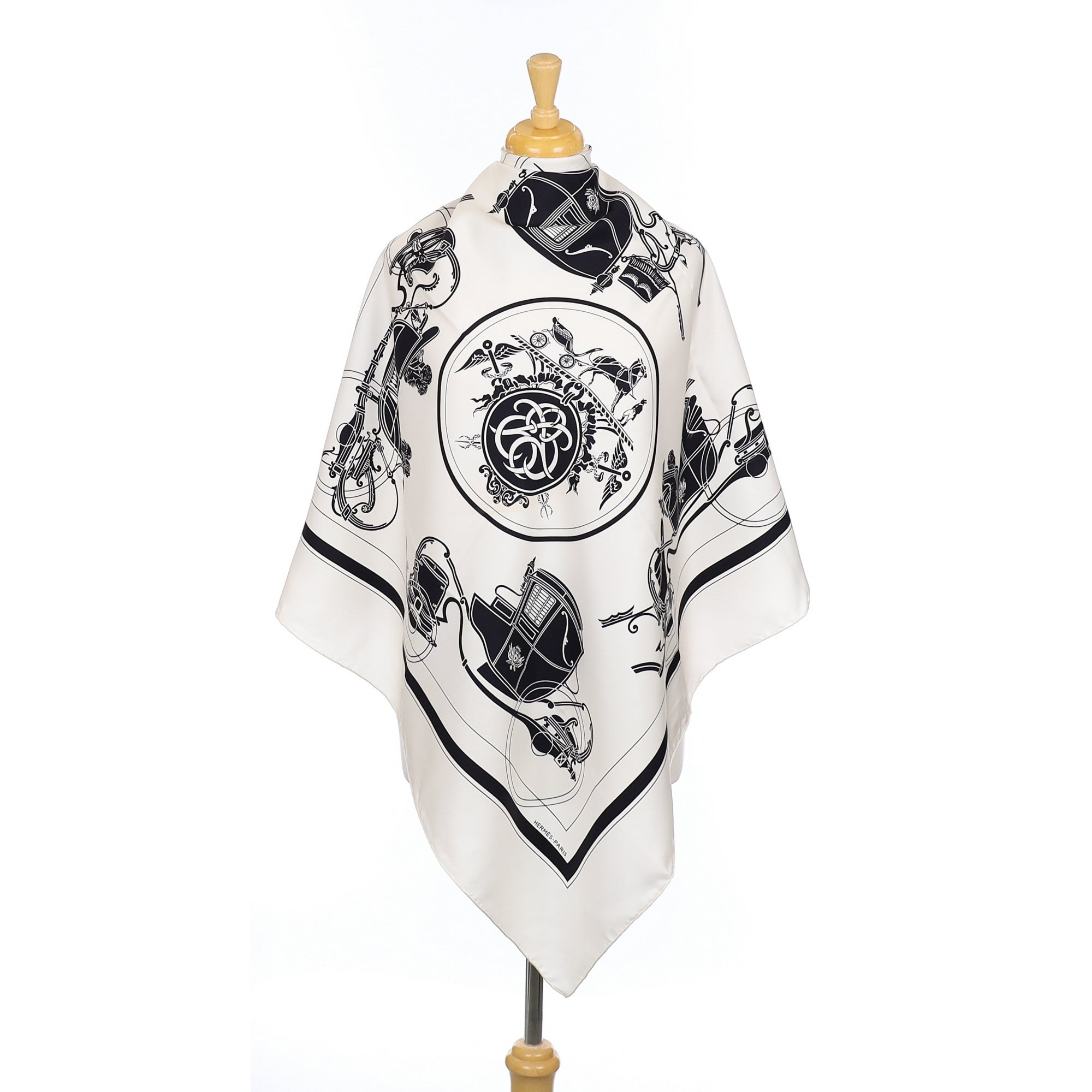 Pristine Hermès Ex Libris Silk Scarf