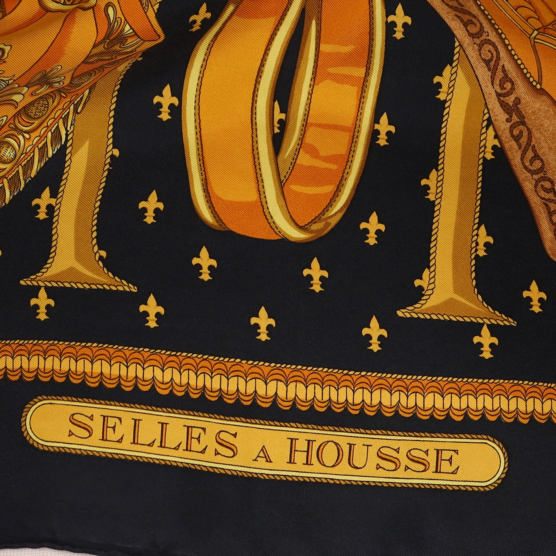Hermès Selles A Housse Silk Scarf
