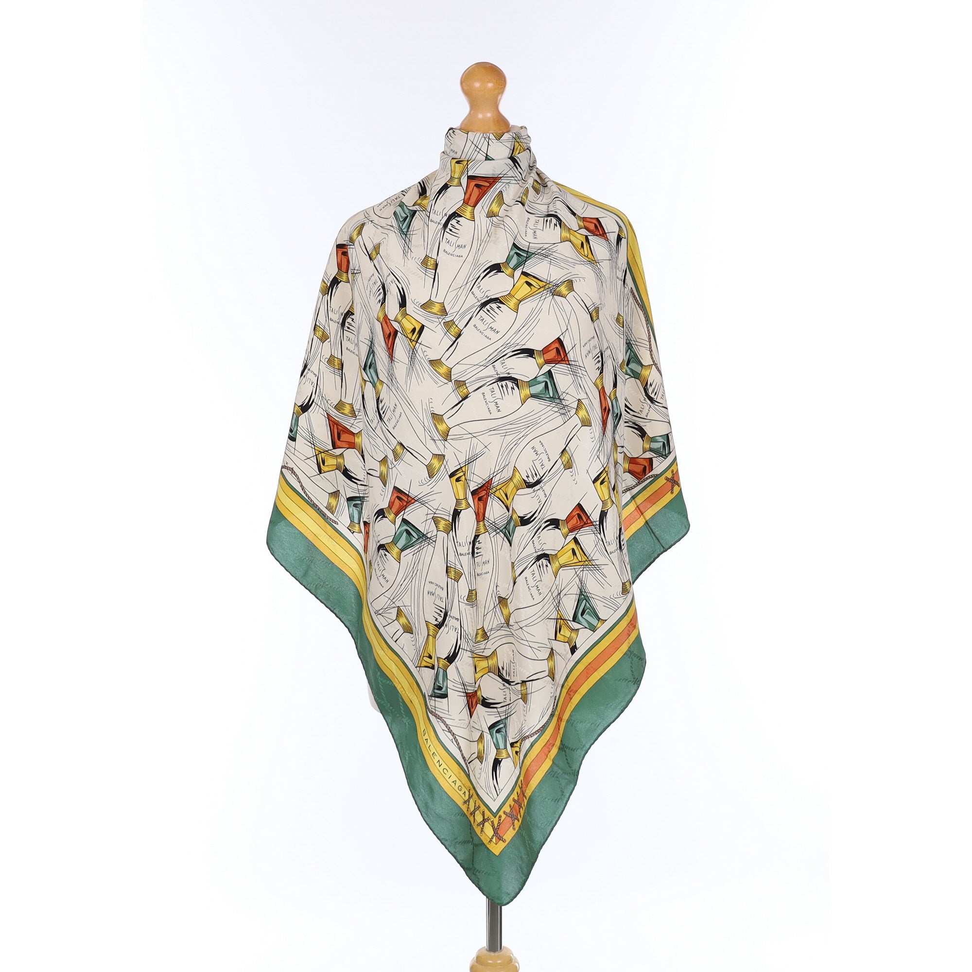 Balenciaga Perfume Bottle Vintage Silk Scarf