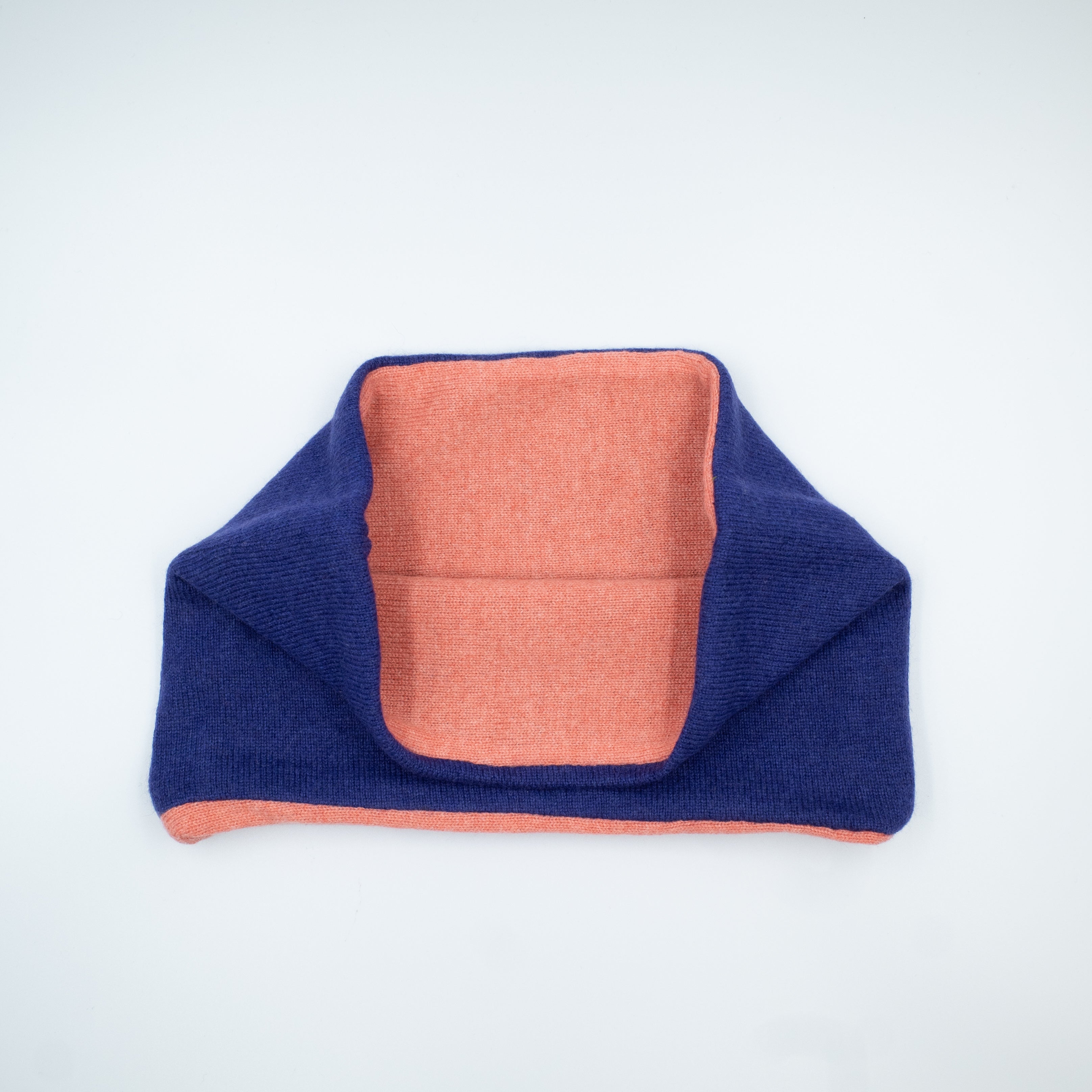 Royal Blue and Salmon Pink Neck Warmer