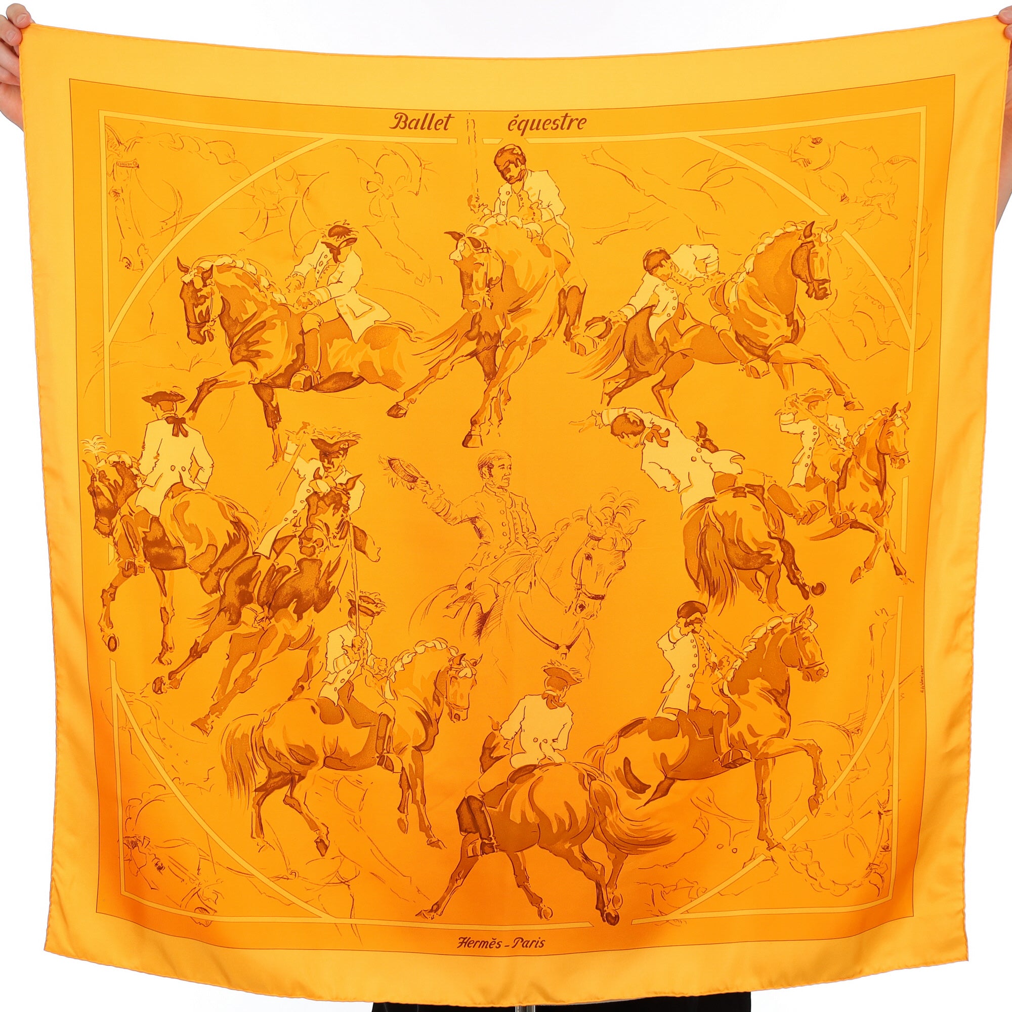 Pristine Hermès Ballet Équestre Silk Scarf Quite Rare
