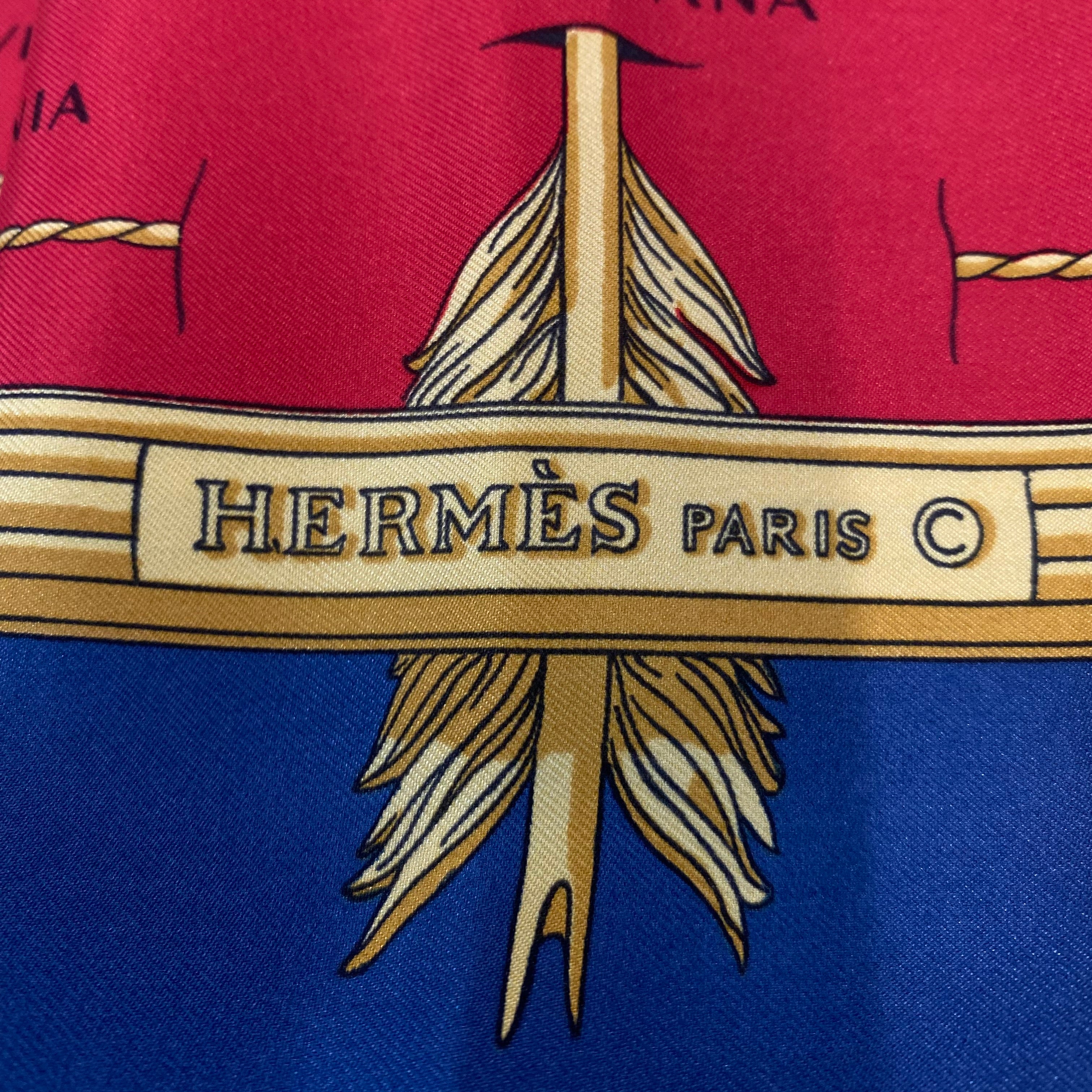 Hermès Arms of the United States Silk Scarf Quite Rare