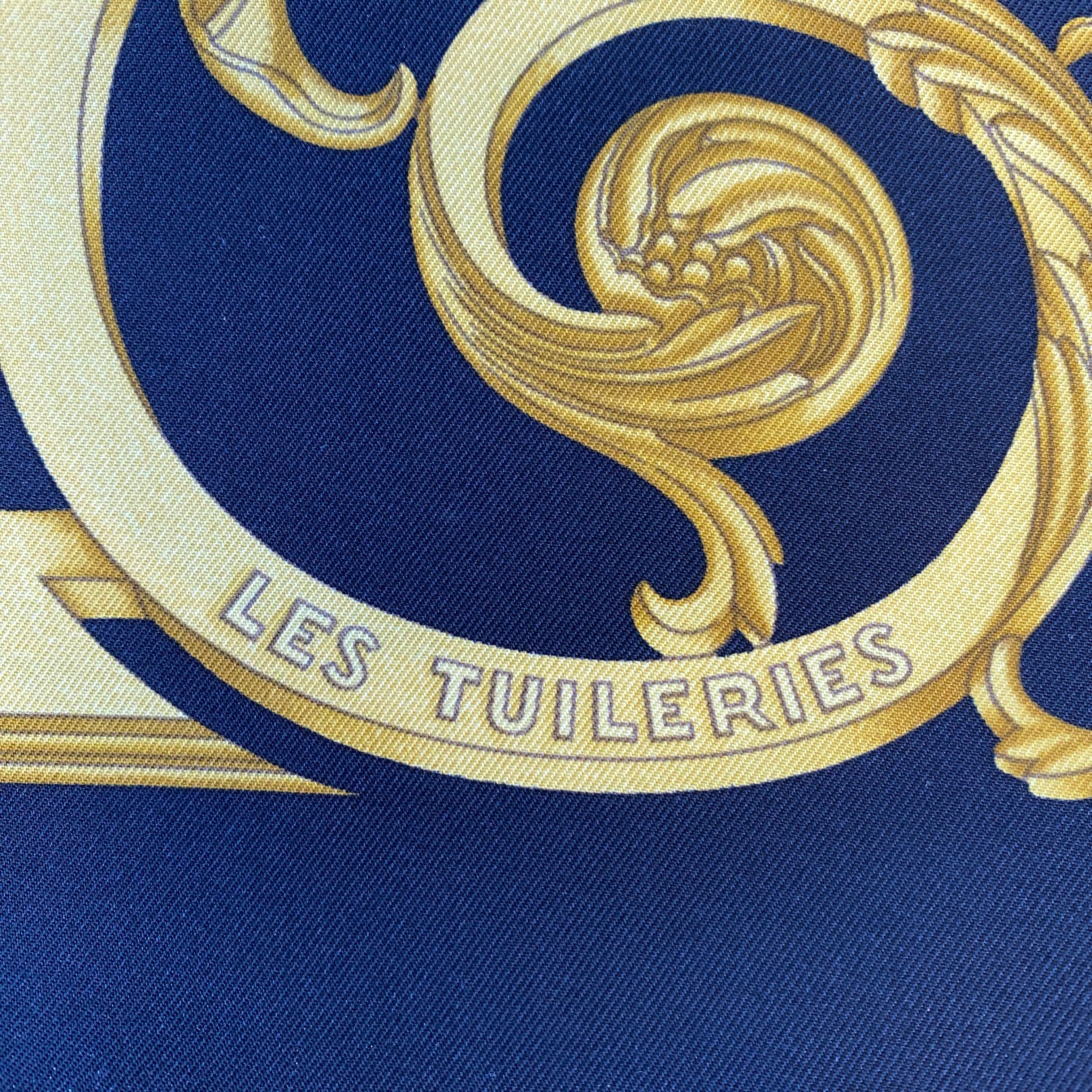 Hermès Les Tuileries Designer Silk Scarf