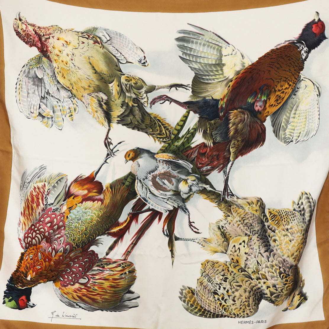 Hermès Belles Chasse Vintage Silk Scarf