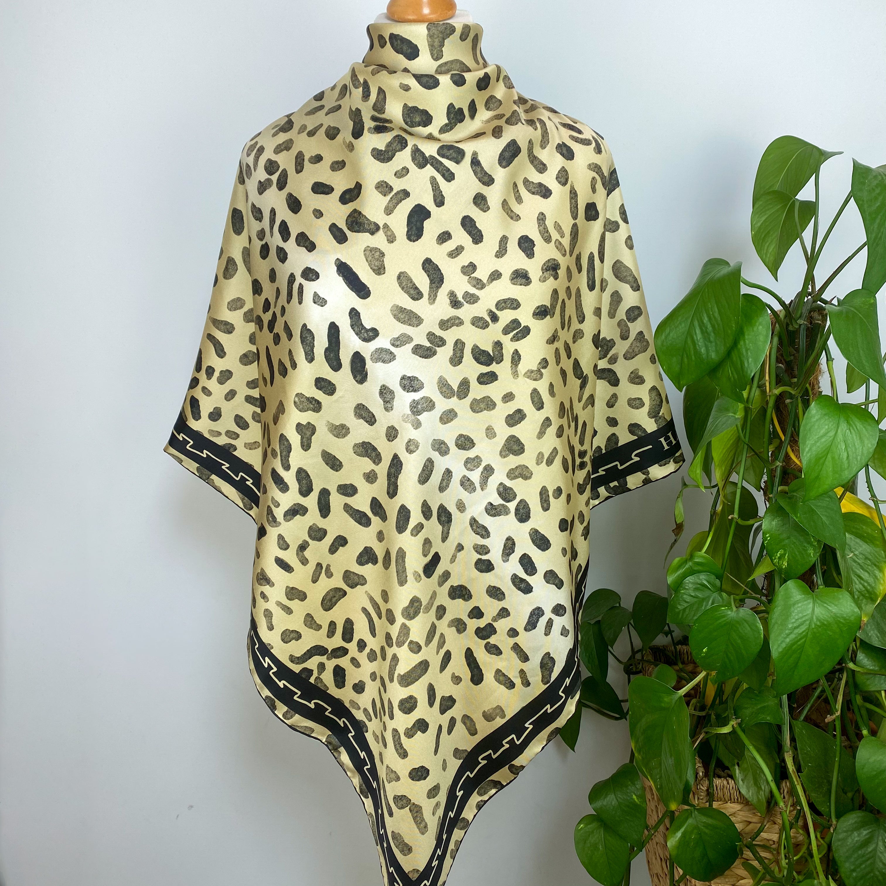 Brand New Boxed Halcyon Days Animal Print Silk Scarf