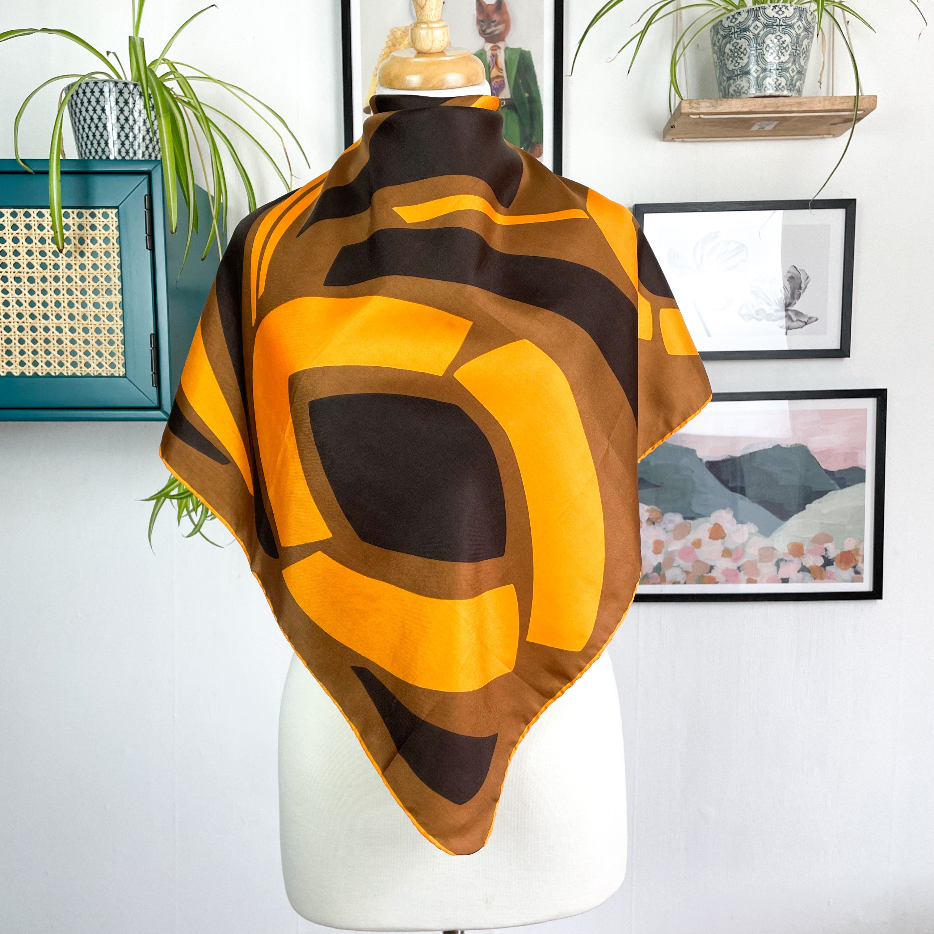 1970s Dickens & Jones Vintage Silk Scarf