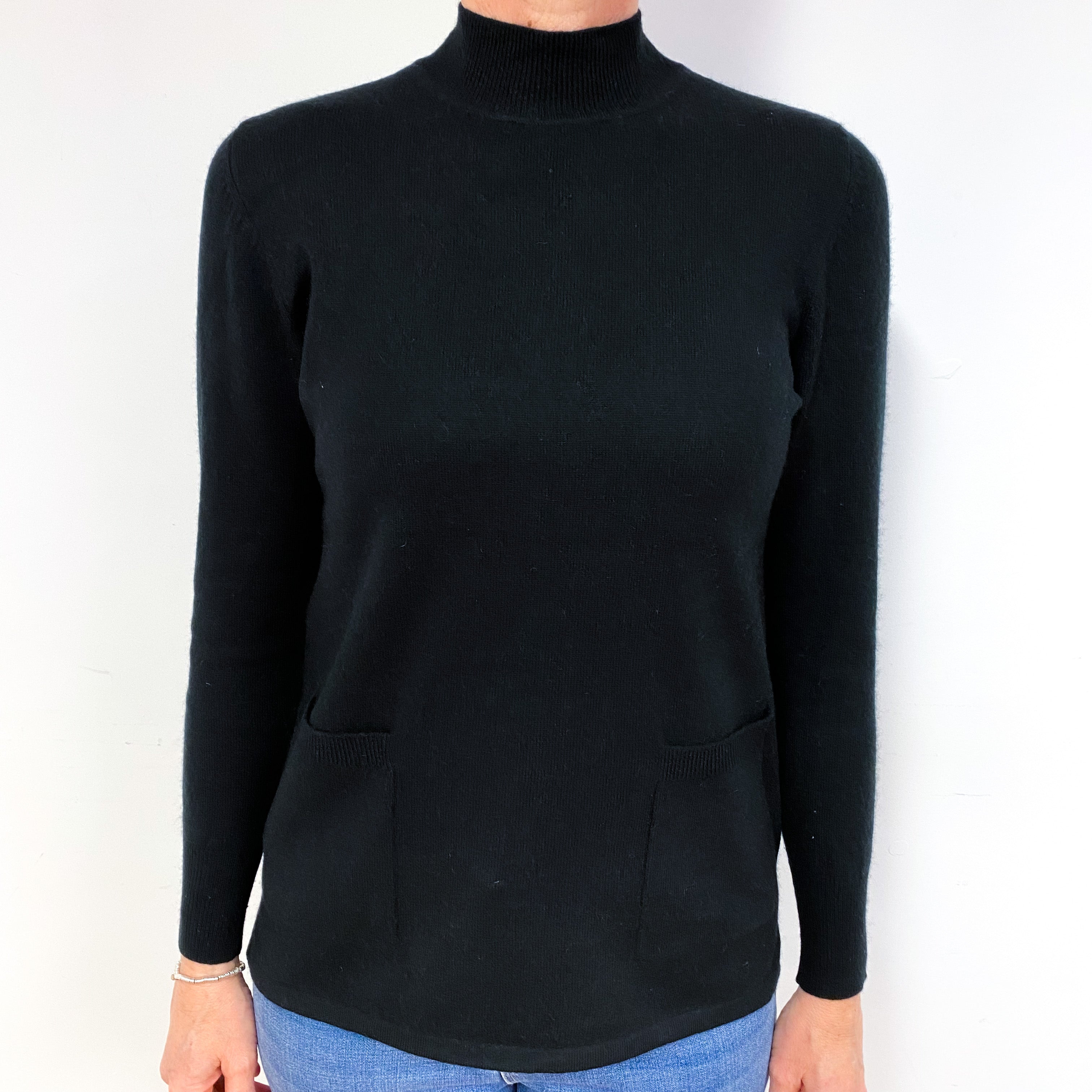 Black Cashmere Turtle Neck Jumper Medium