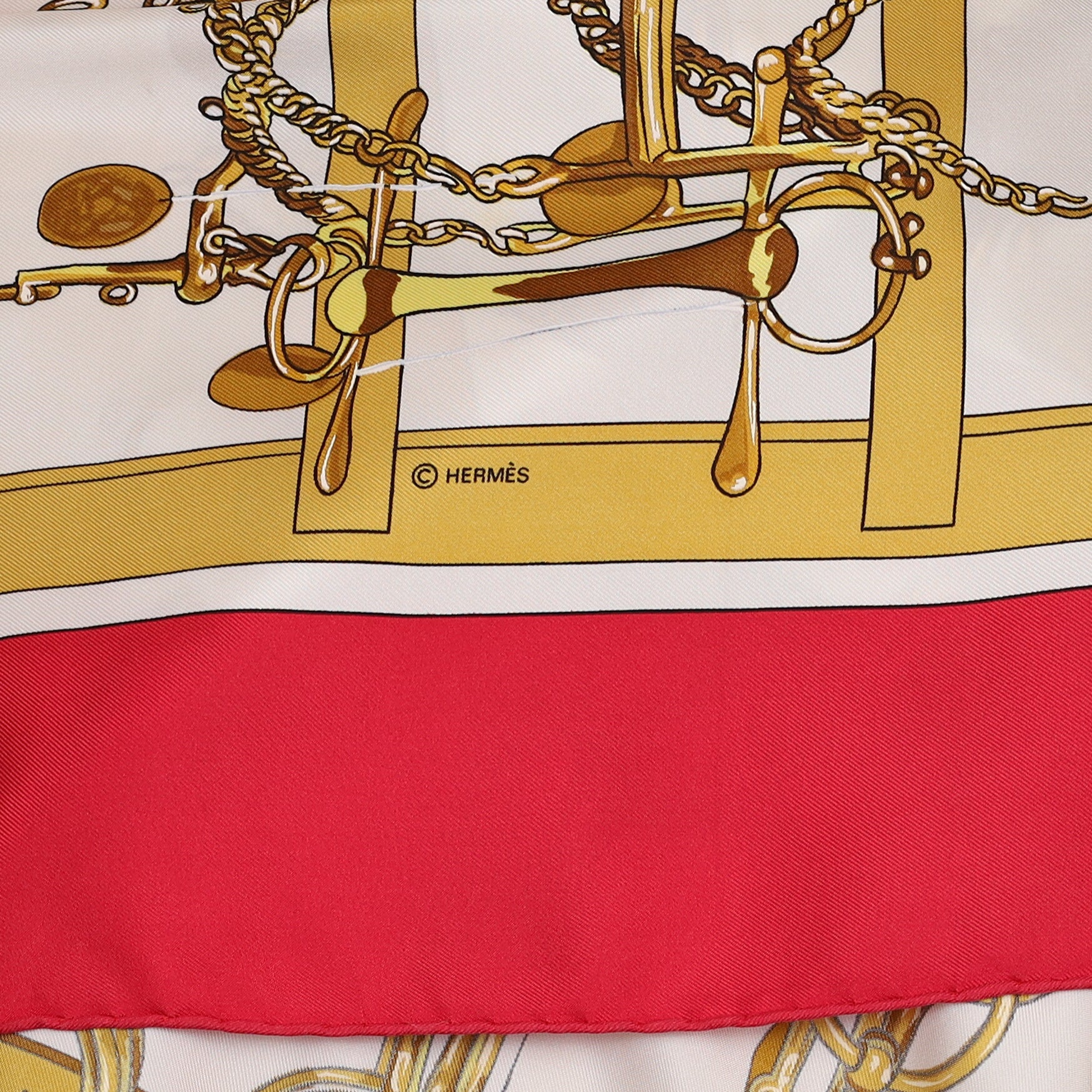 Hermès Mors & Filets Silk Scarf