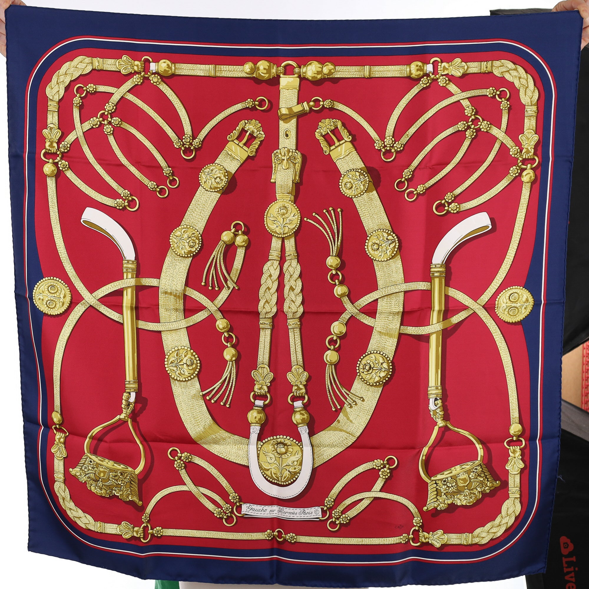 Brand New Boxed Hermès Gaucho Vintage Silk Scarf