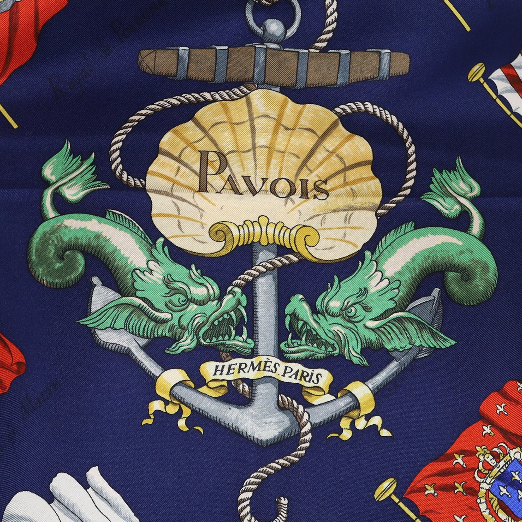 Brand New Boxed Hermès Pavois Silk Scarf