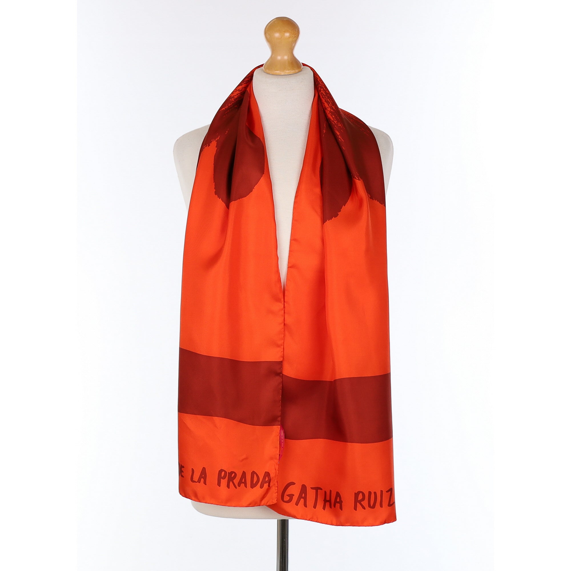 Agatha Ruiz De La Prada Red Silk Scarf