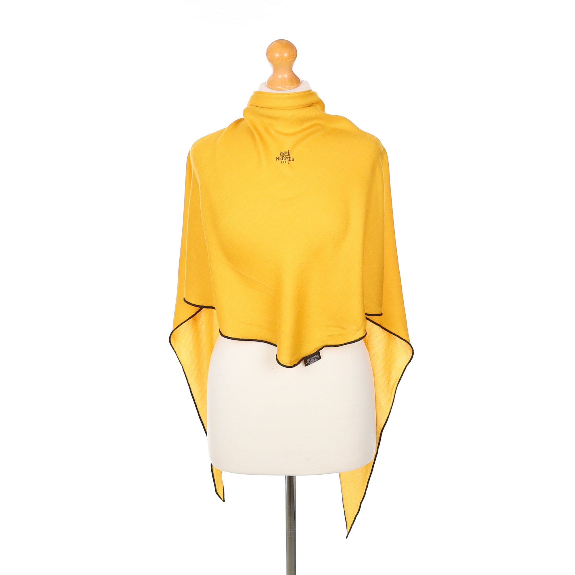 Hermès Yellow Cashmere Losange Scarf