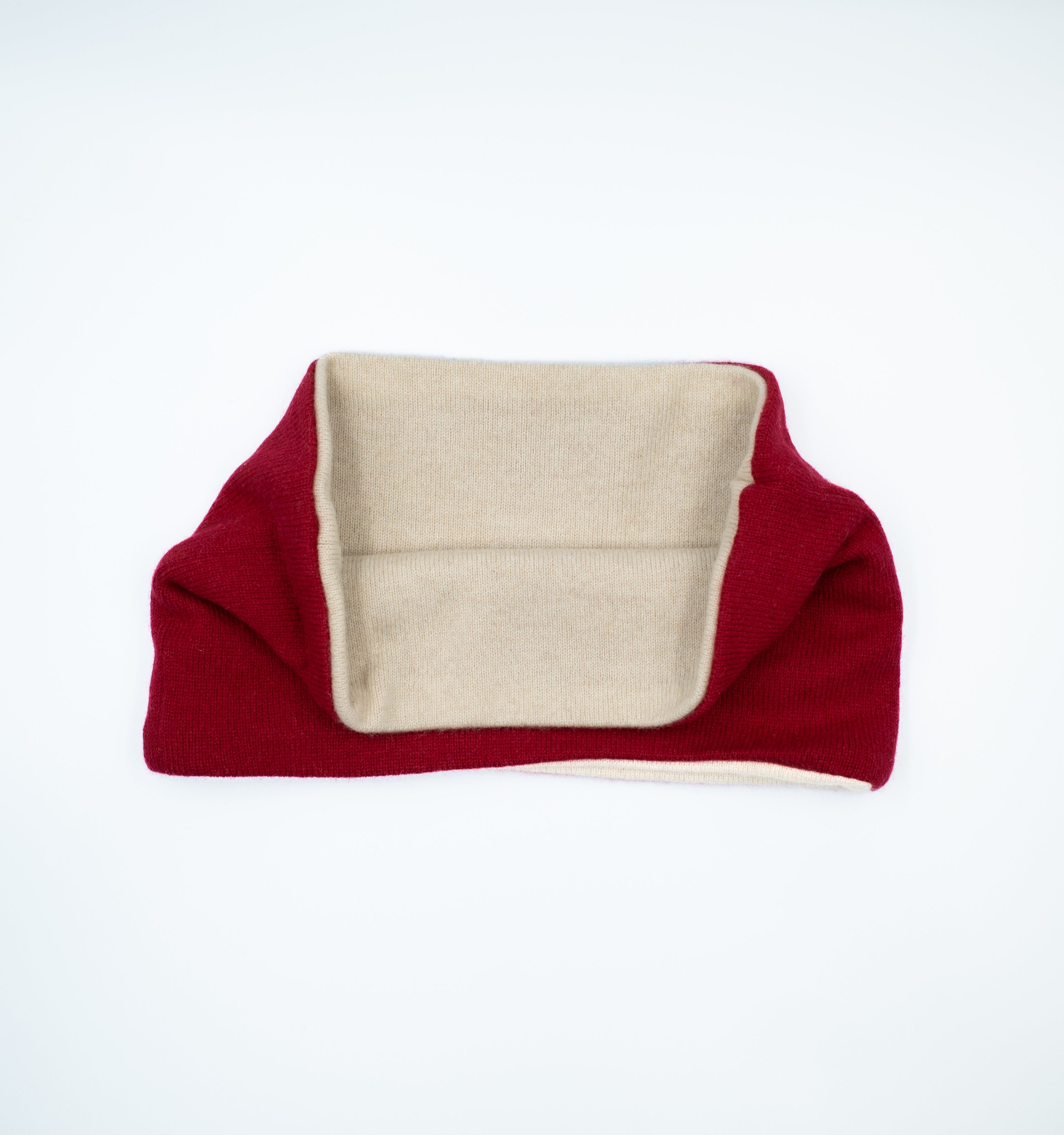 Men’s Brick Red and Pale Camel Neck Warmer