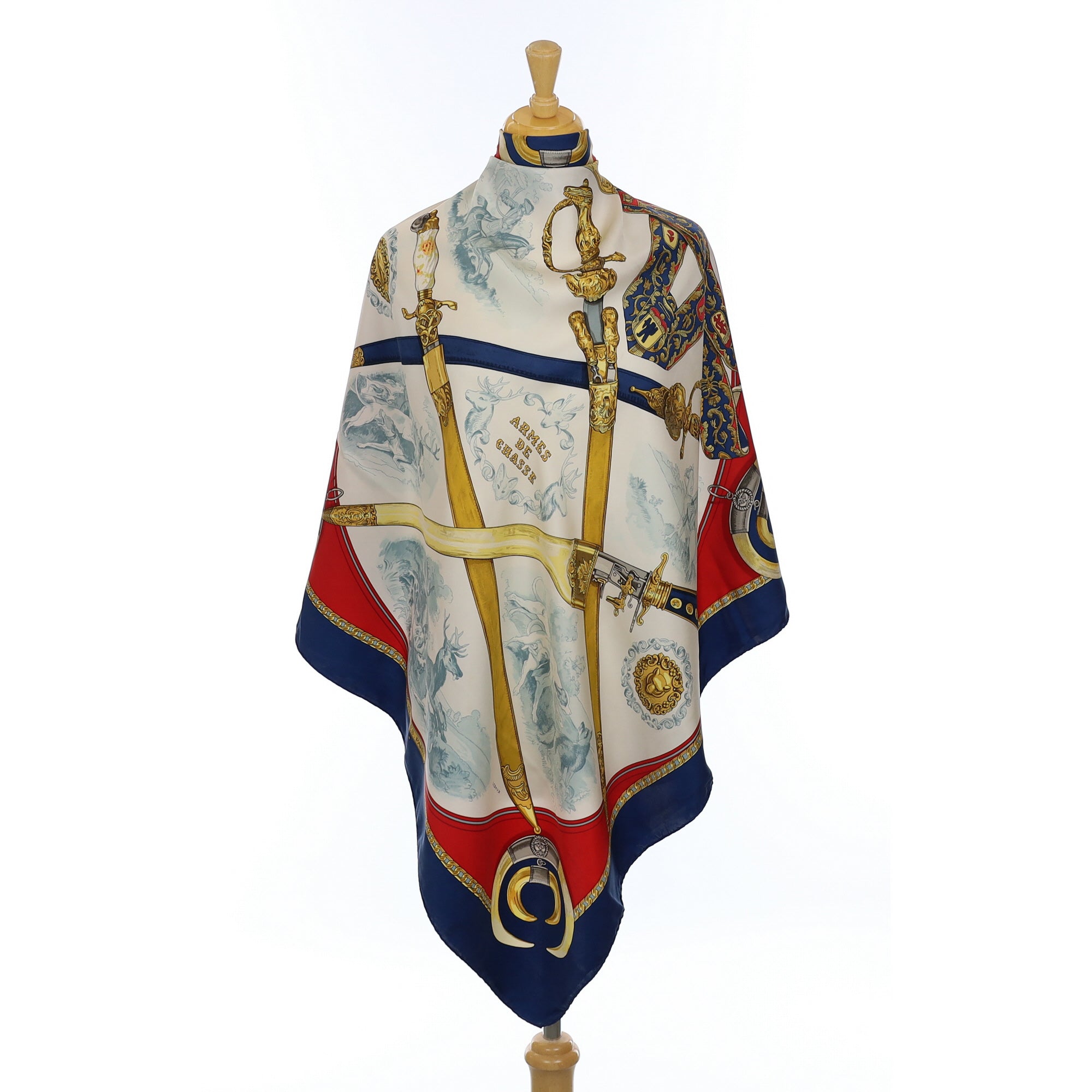 Hermès Armes De Chasse Silk Scarf