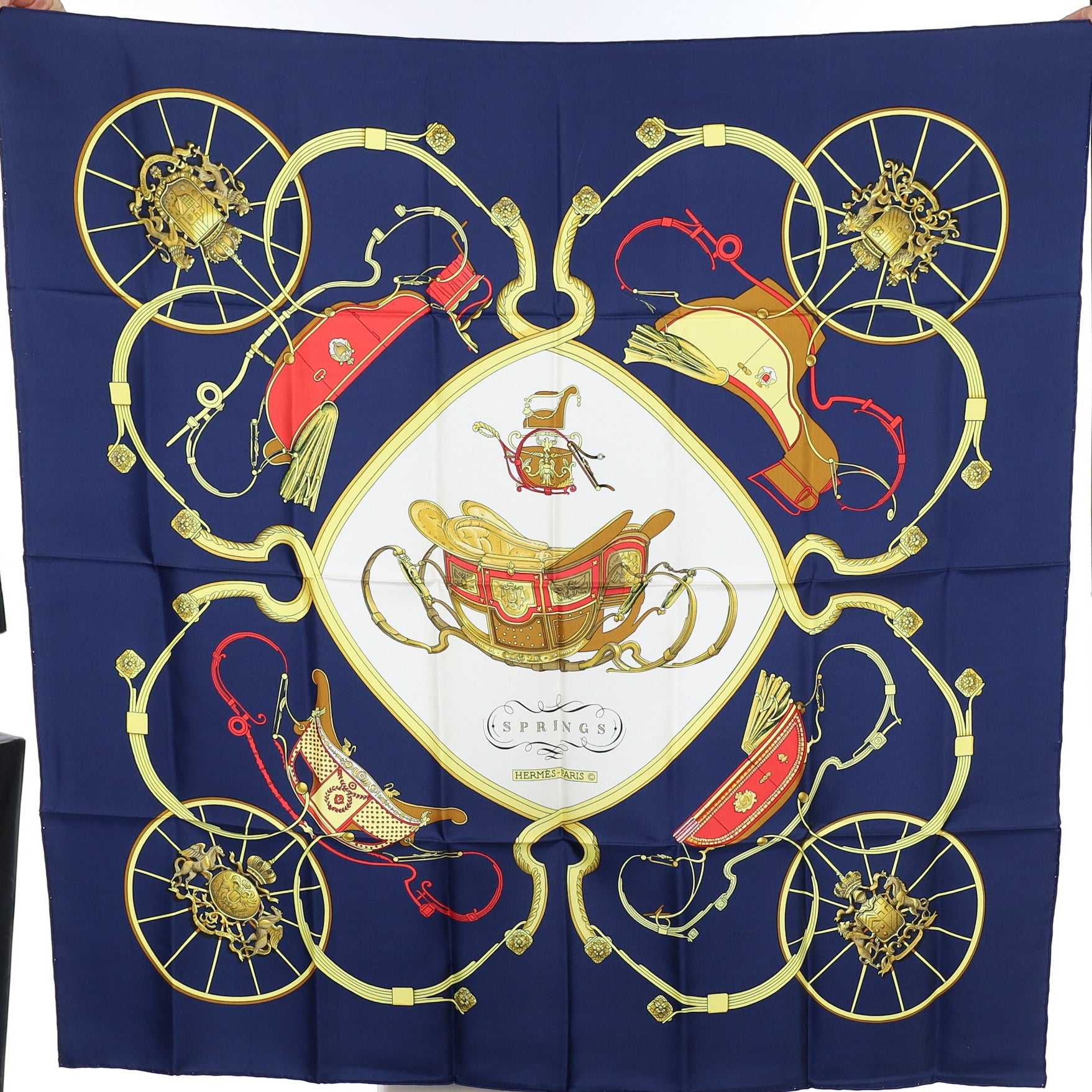 Brand New Hermès Springs Silk Scarf