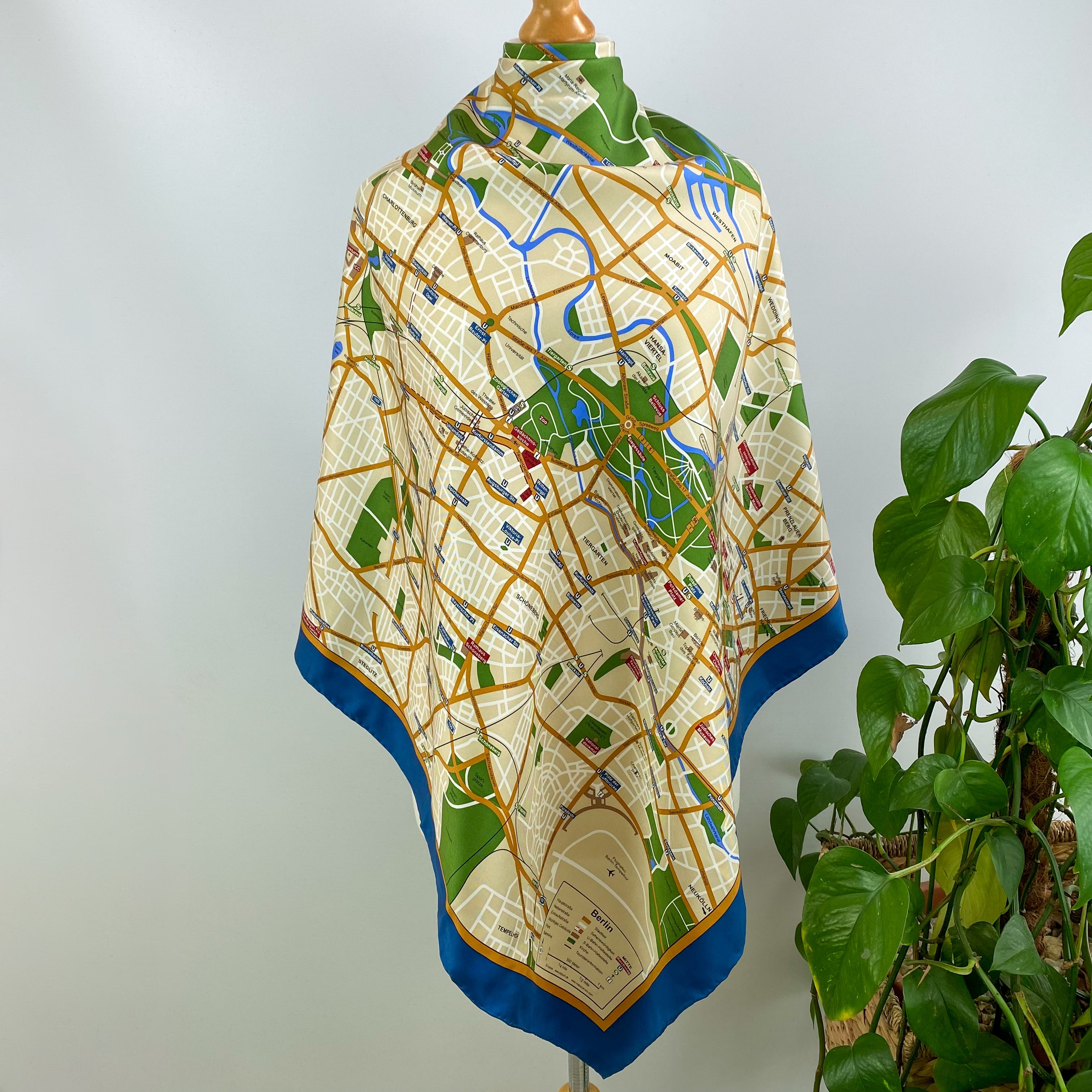 Brand New Map of Berlin Silk Scarf