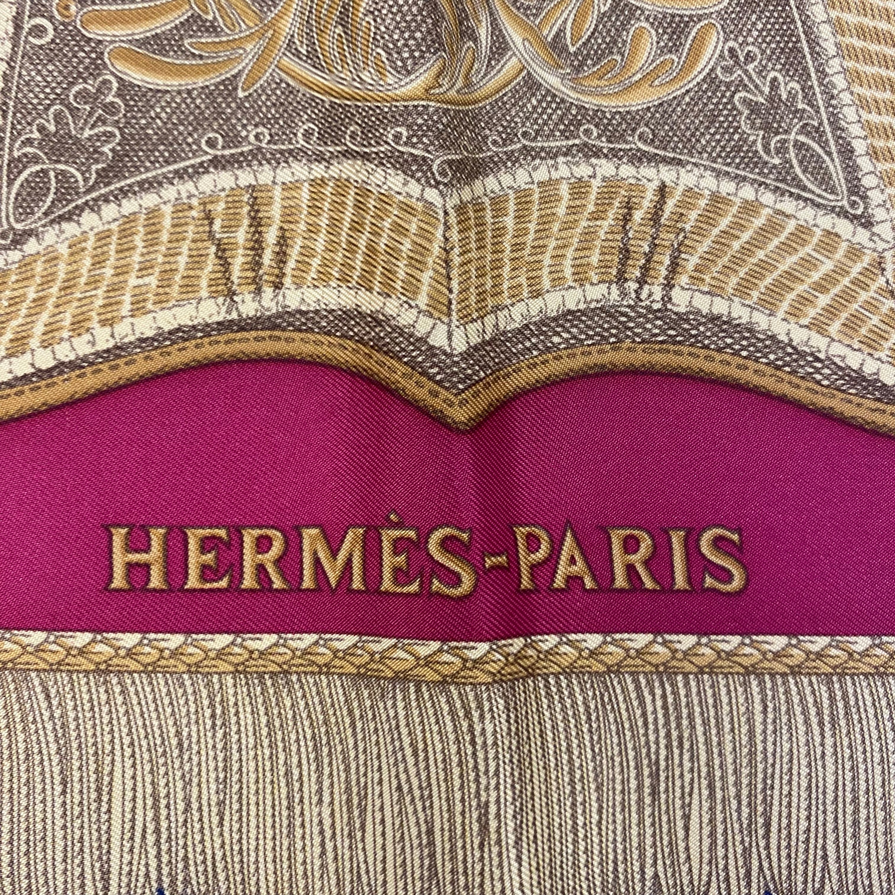 Hermès Poste et Cavalerie Silk Scarf