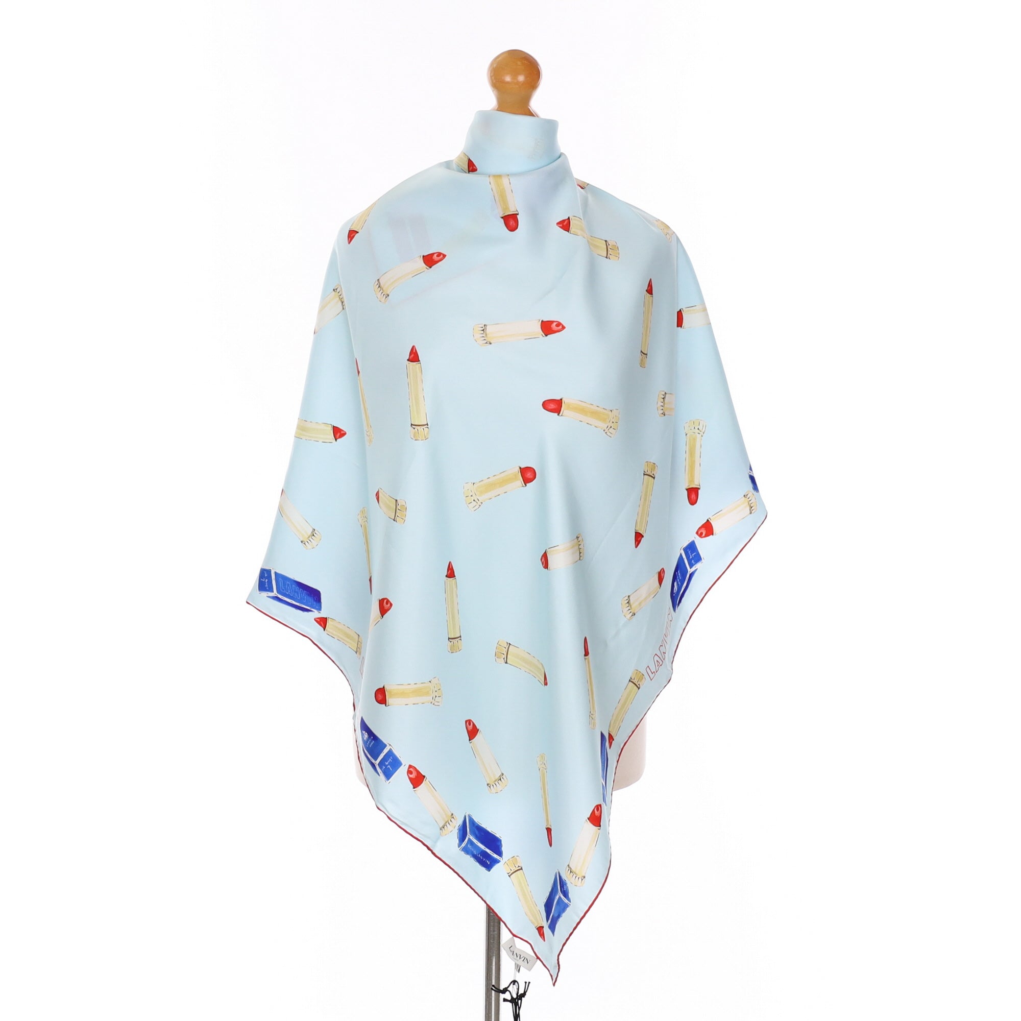 Brand New Lanvin Lipstick Silk Scarf