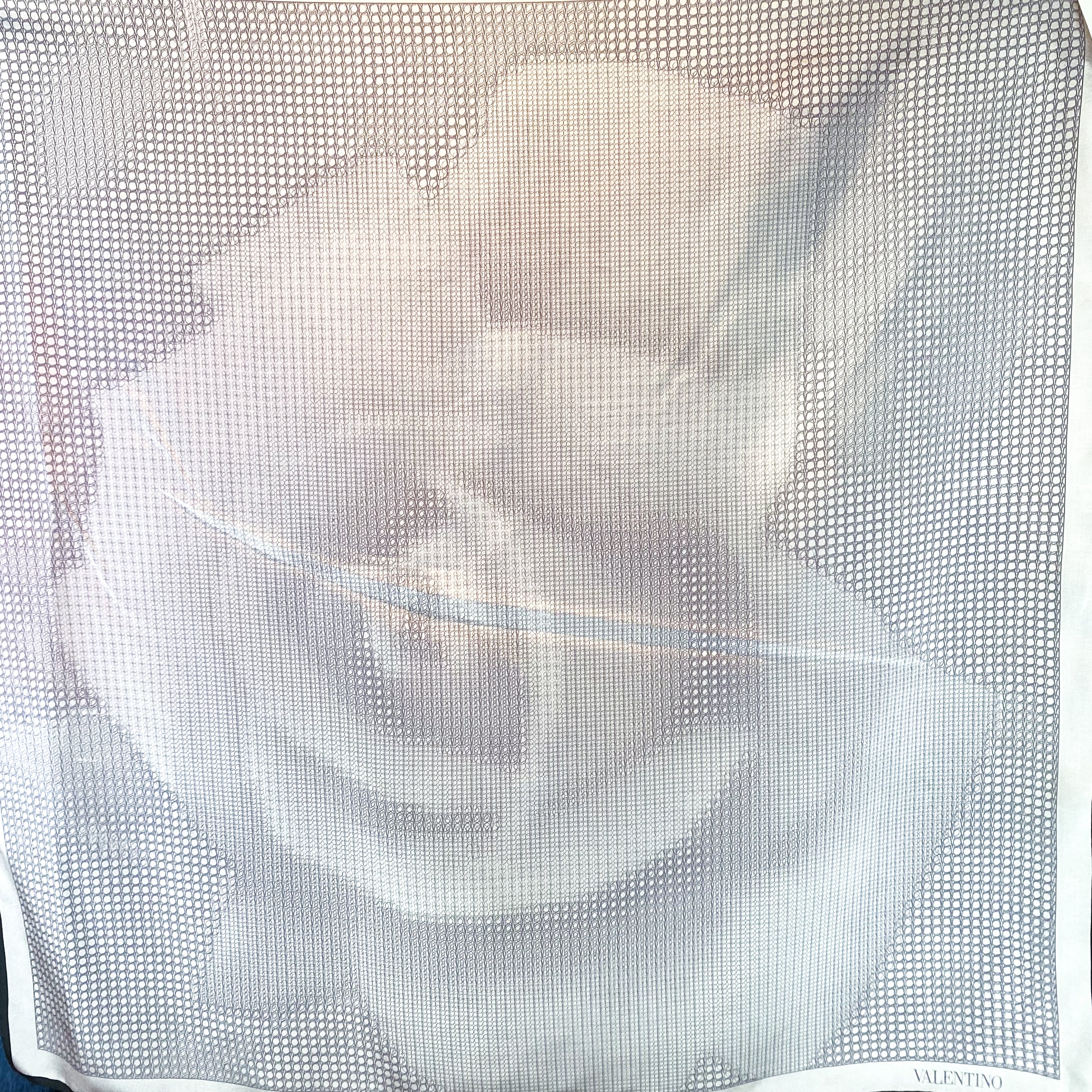 Subtle Valentino Designer Silk Scarf