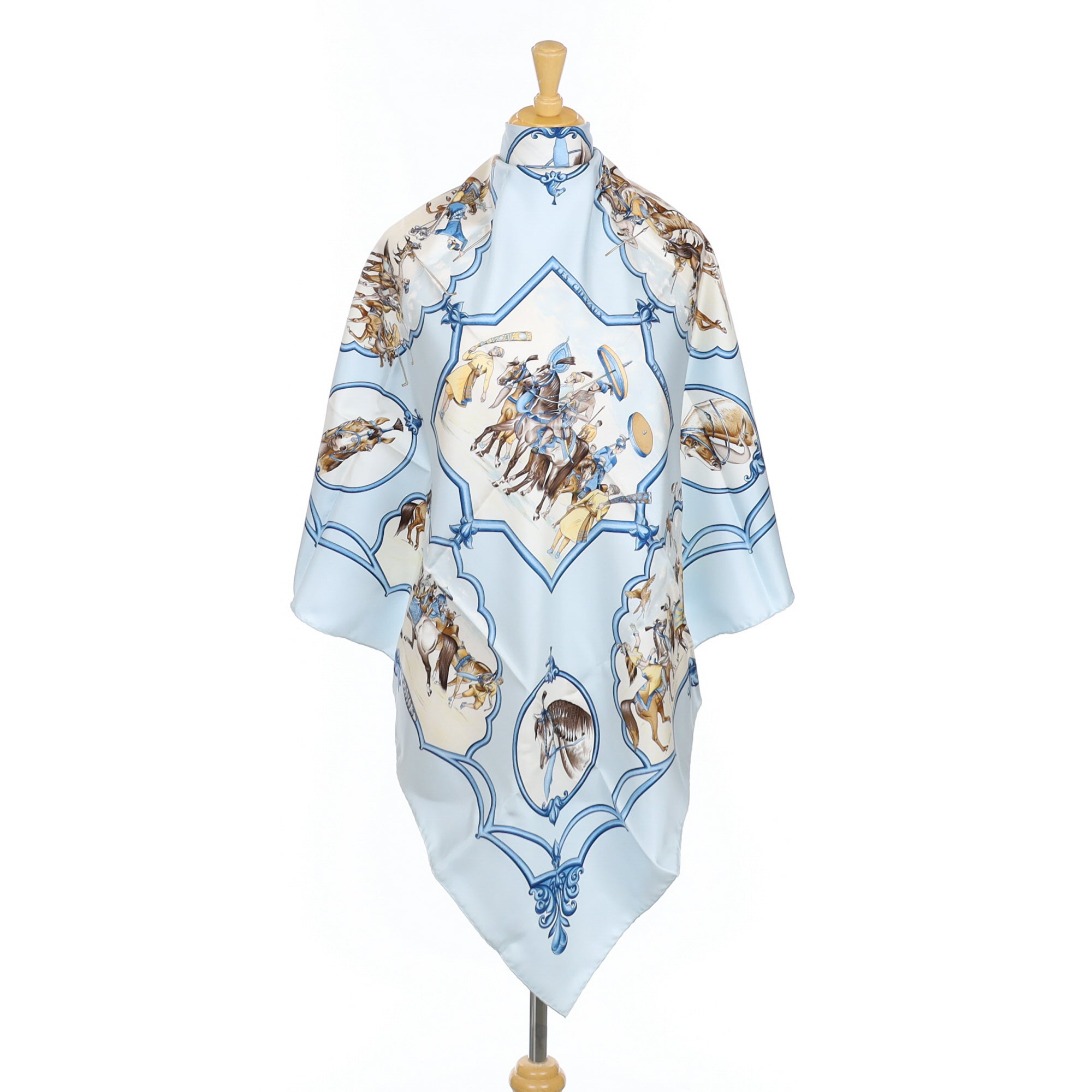 Brand New Hermès Les Chevaux des Moghols Silk Scarf