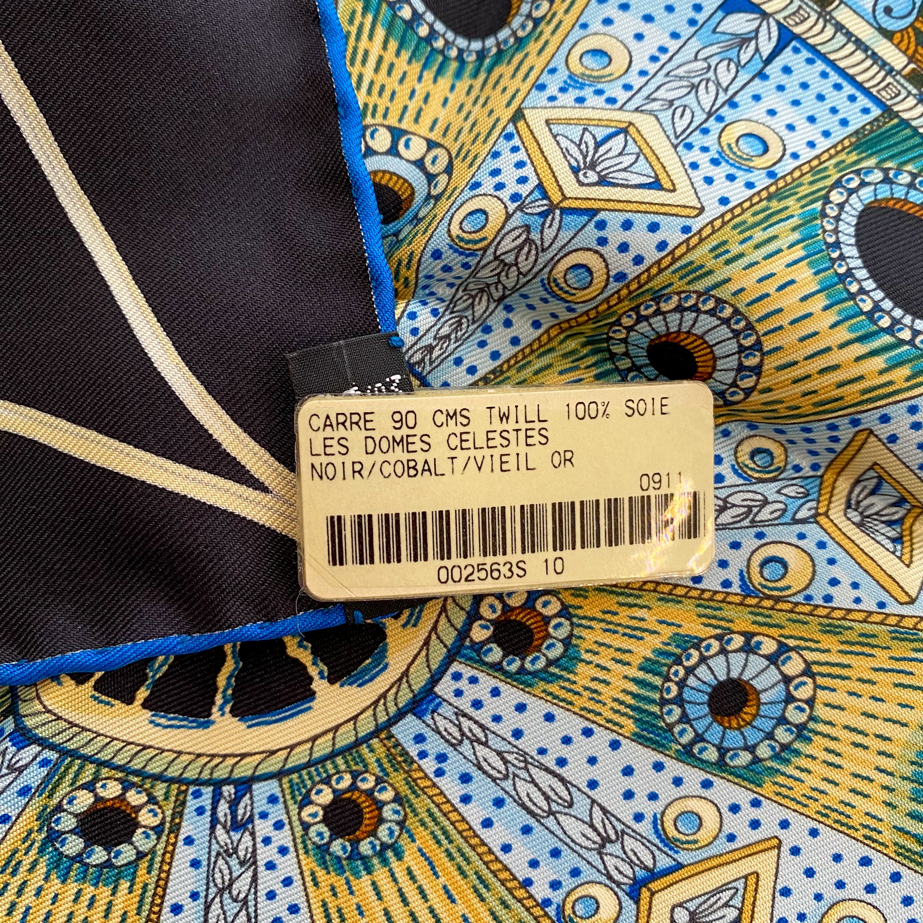 Brand New with Tags Boxed Hermès Les Domes Celestes Silk Scarf