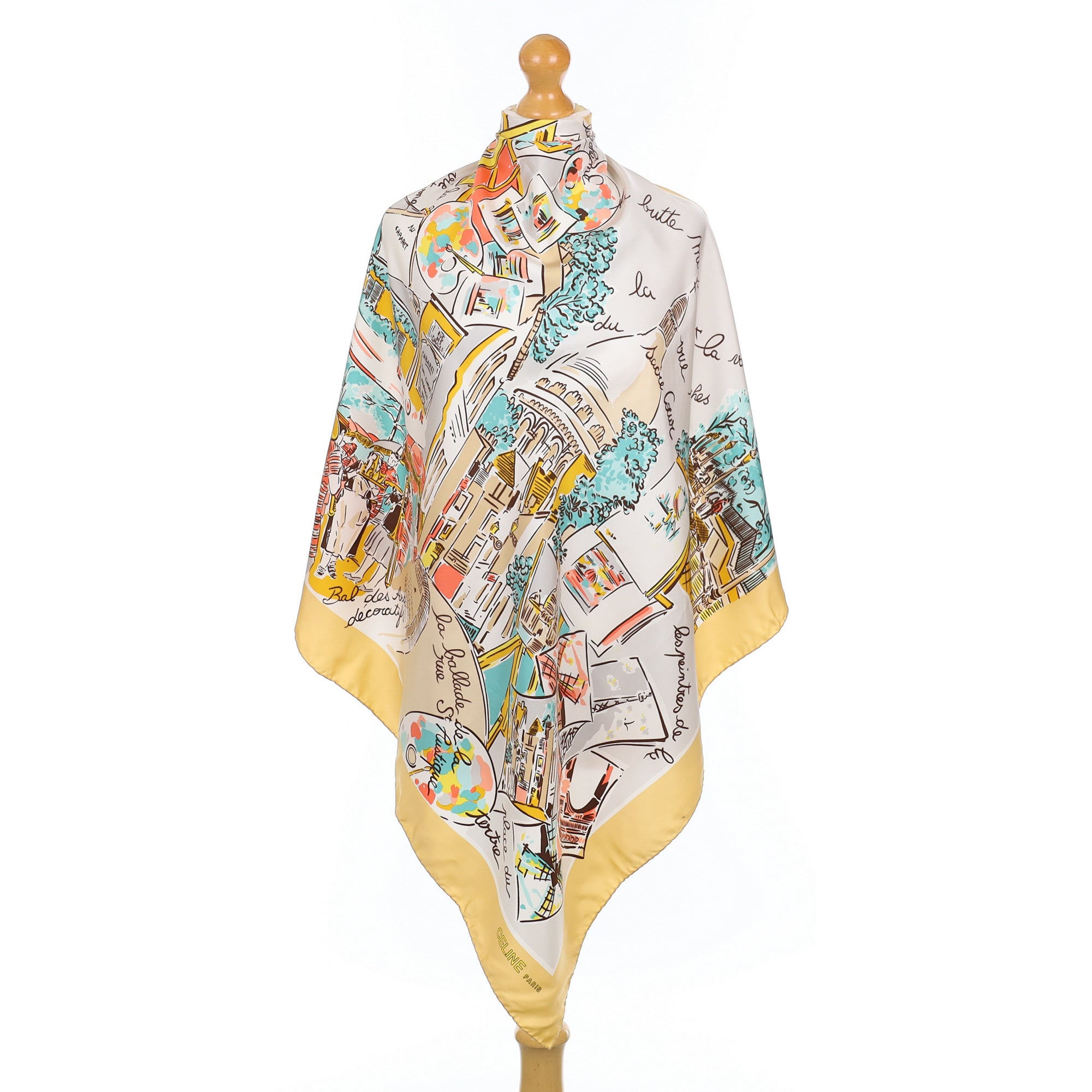 Celine Le Sacre Coeur Silk Scarf