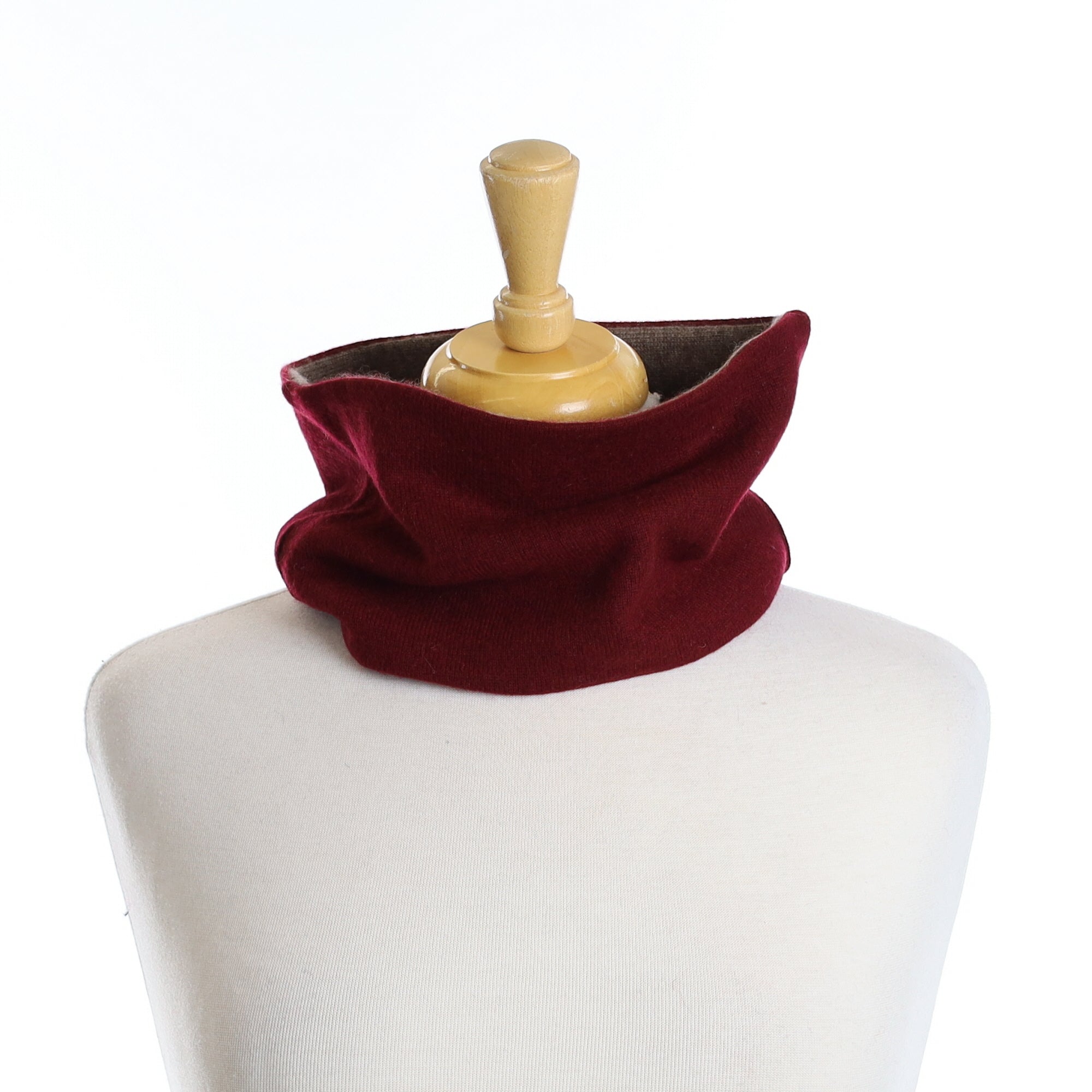 Burgundy and Mocha Neck Warmer