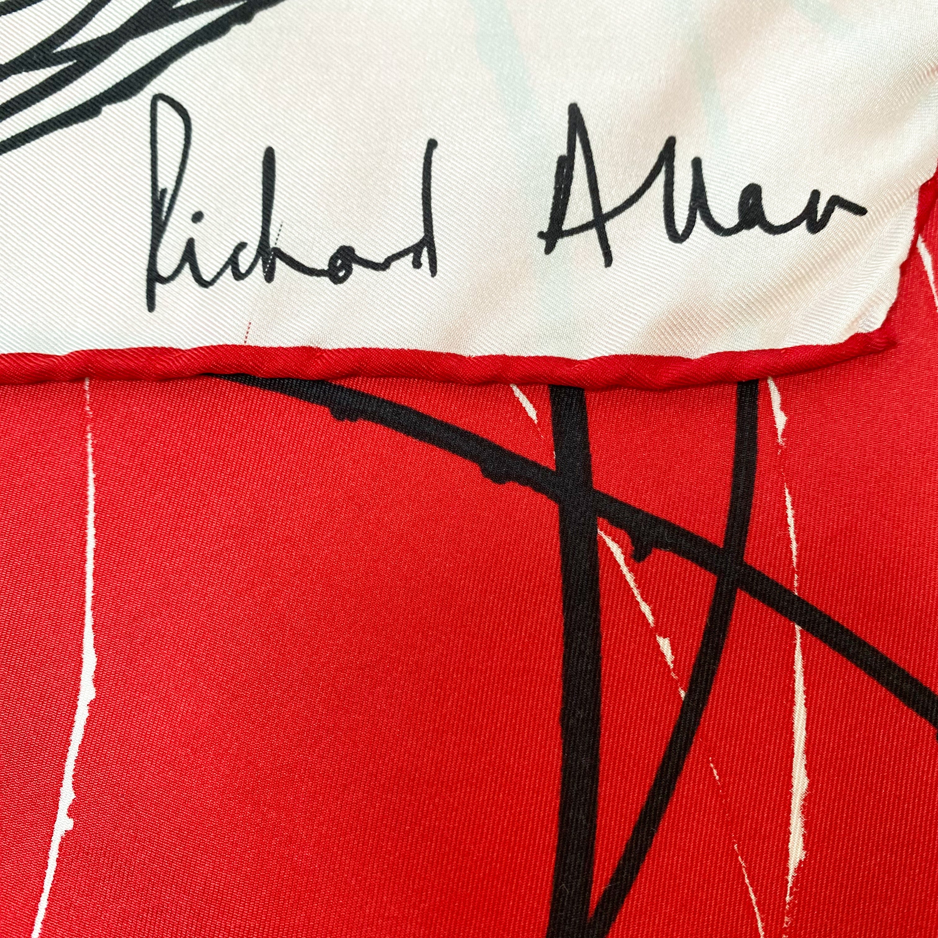 1970s Richard Allan Vintage Silk Scarf