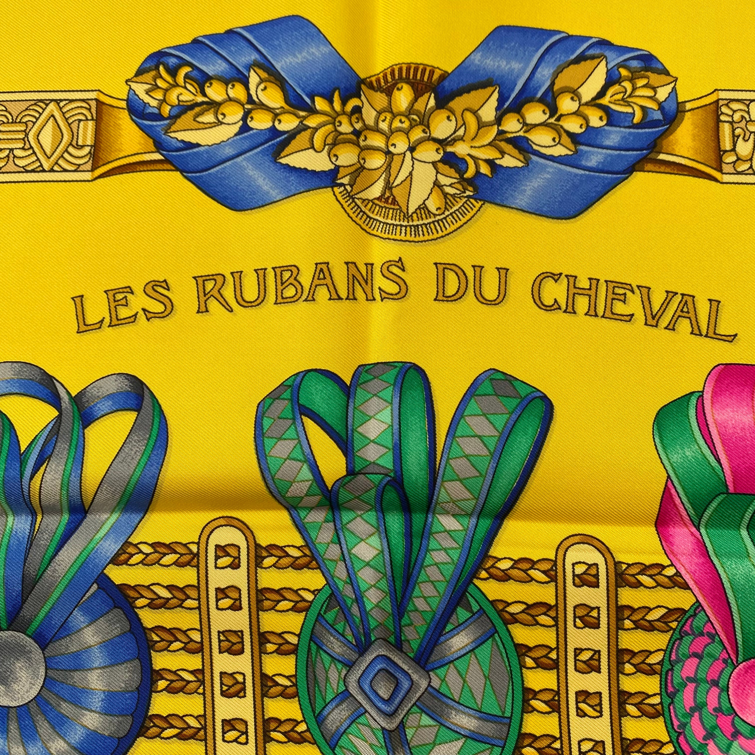Brand New Boxed Hermès Les Rubans du Cheval Silk Scarf