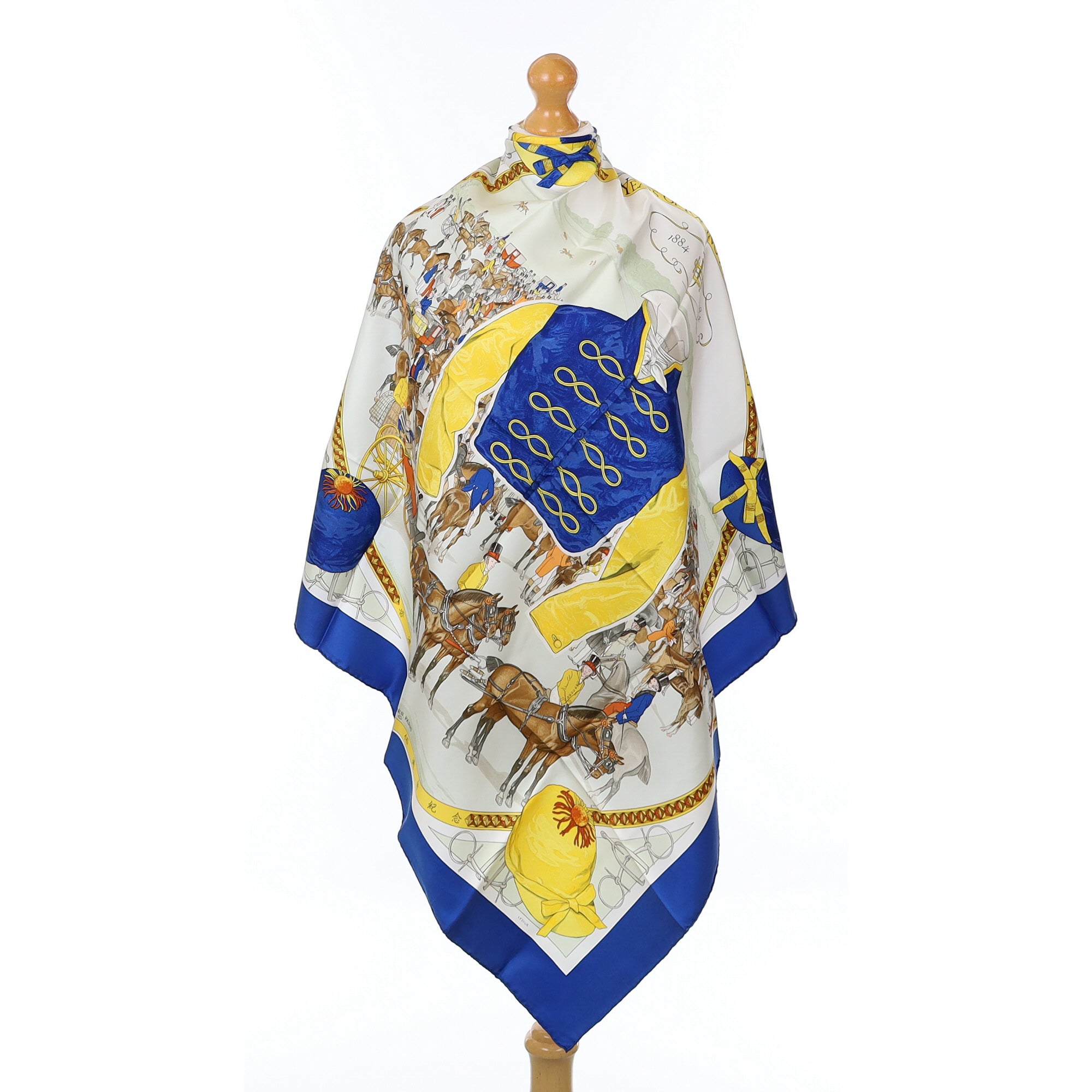 Brand New Hermès Special 100 Years of Racing in Hong Kong Silk Scarf