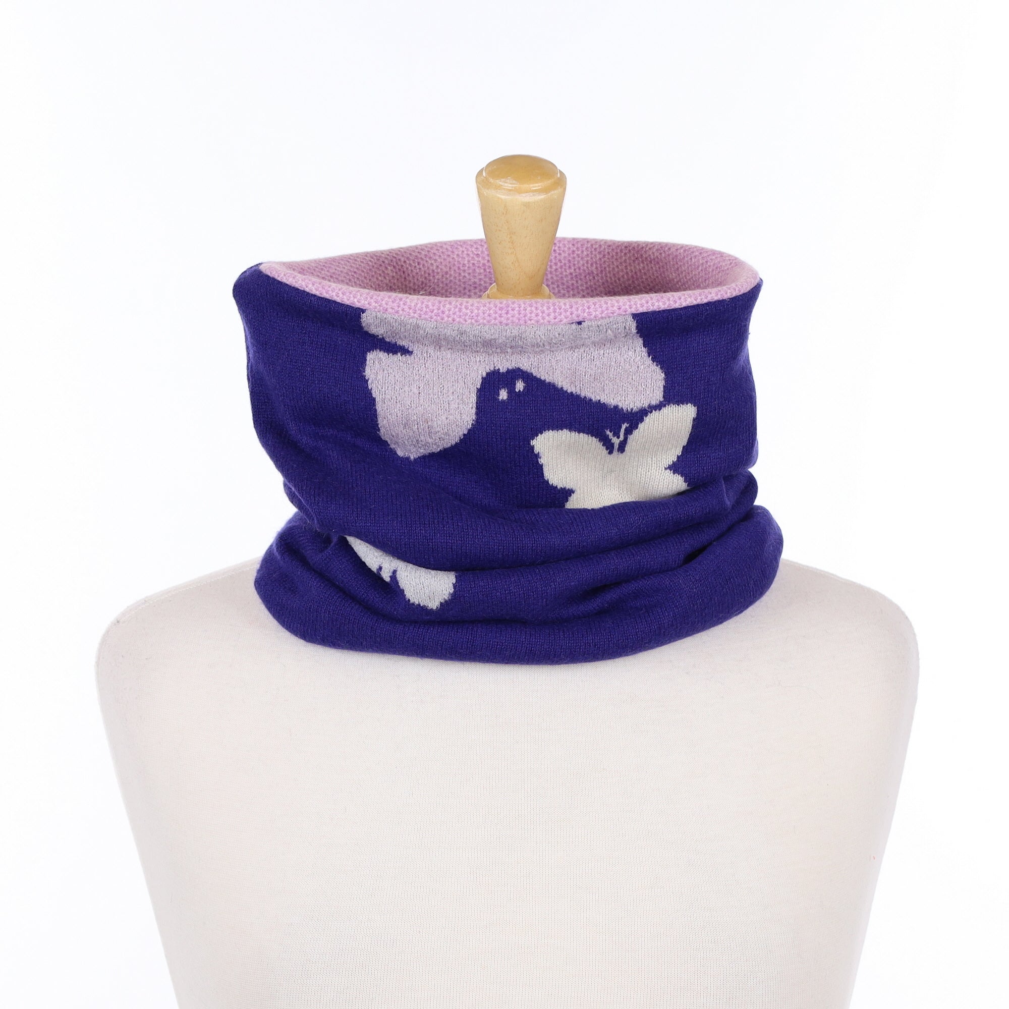 Purple Butterfly and Lavender Luxury Double Layered Snood
