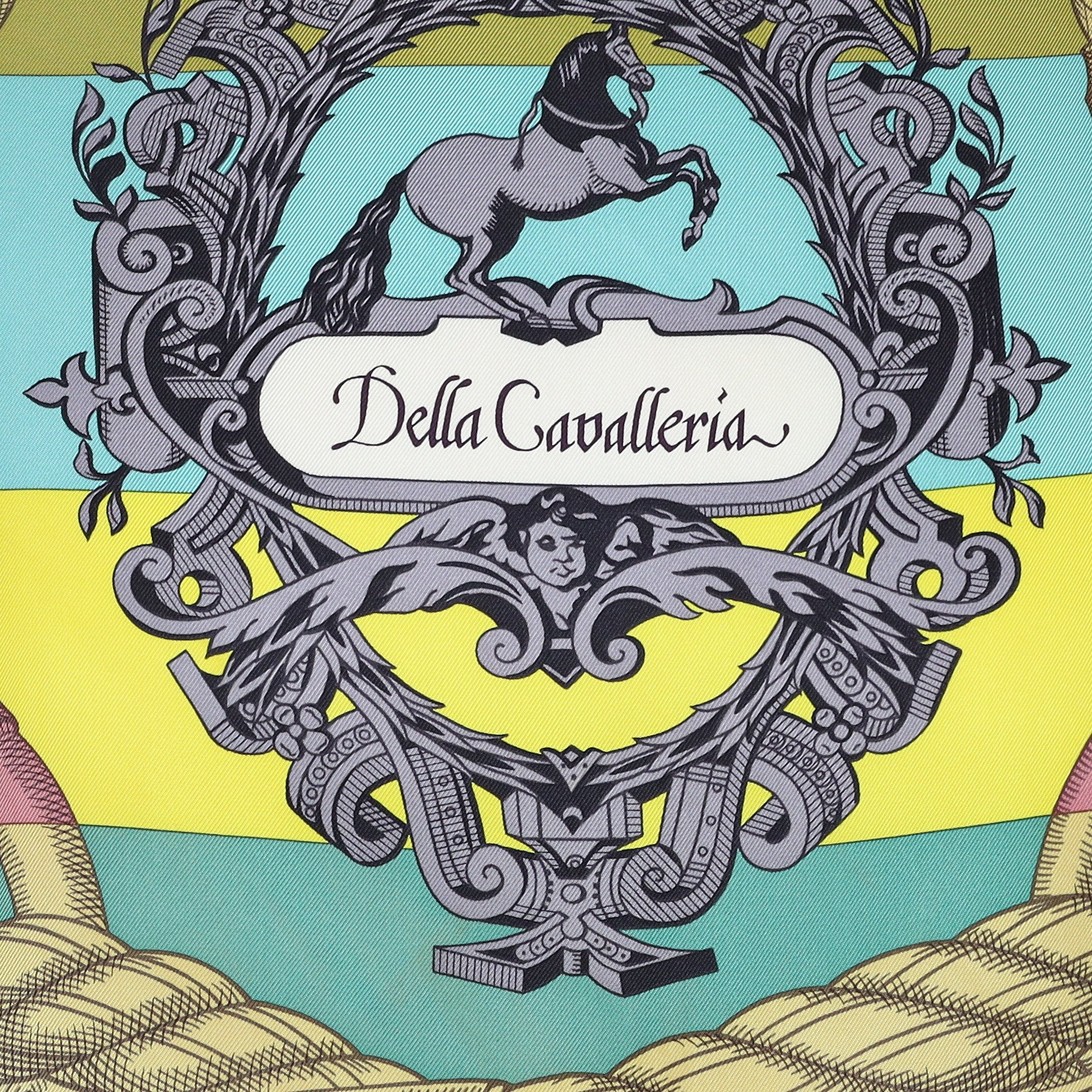 Pristine Boxed Hermès Della Cavalleria Silk Scarf Rare