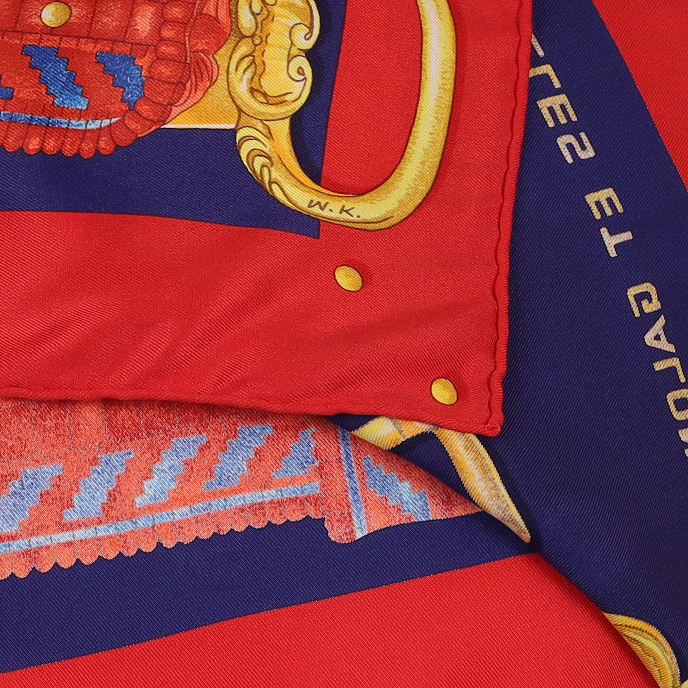 Pristine Hermès Boucles et Galons du Tsar 70 Silk Scarf Quite Rare