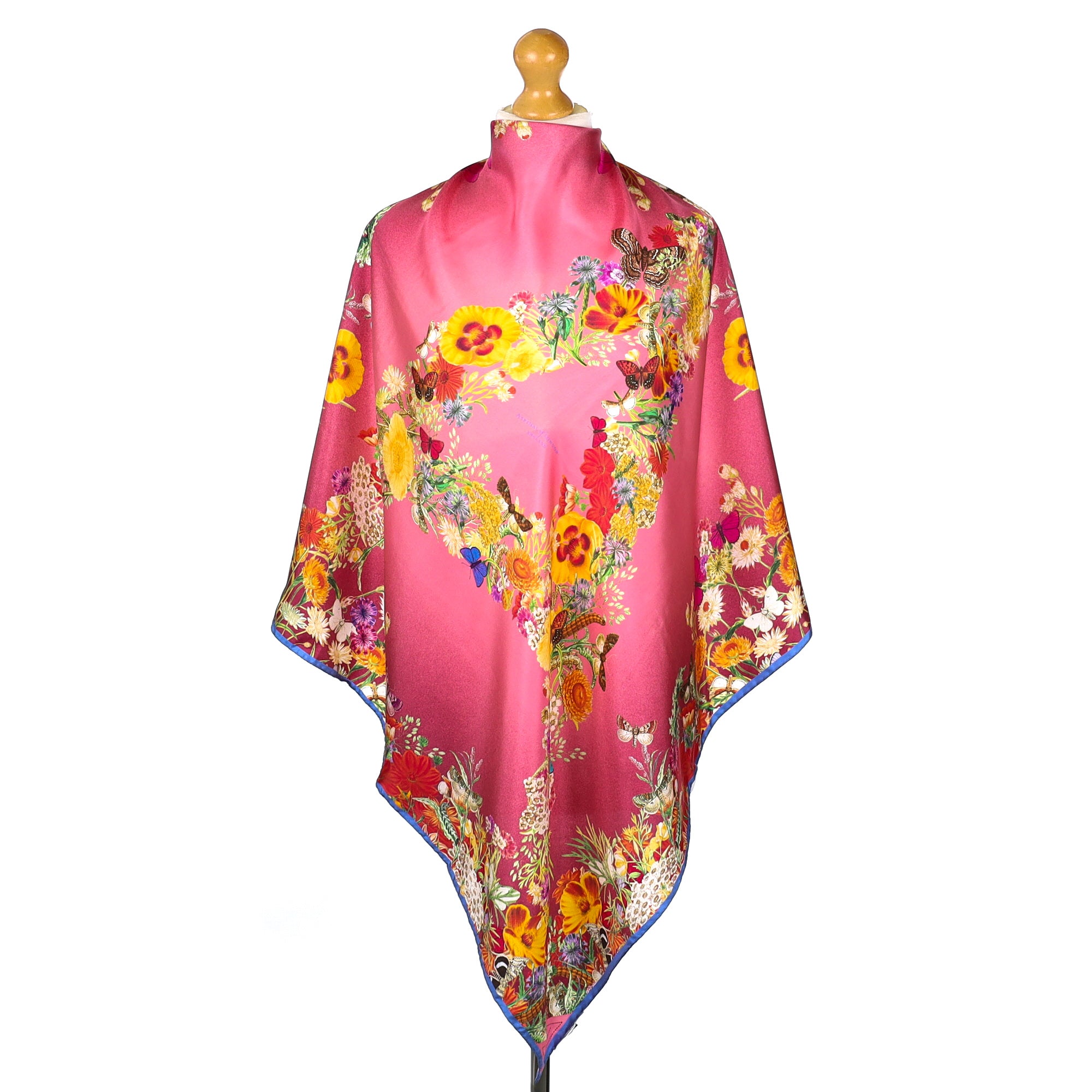 Aspinal Floral Silk Scarf