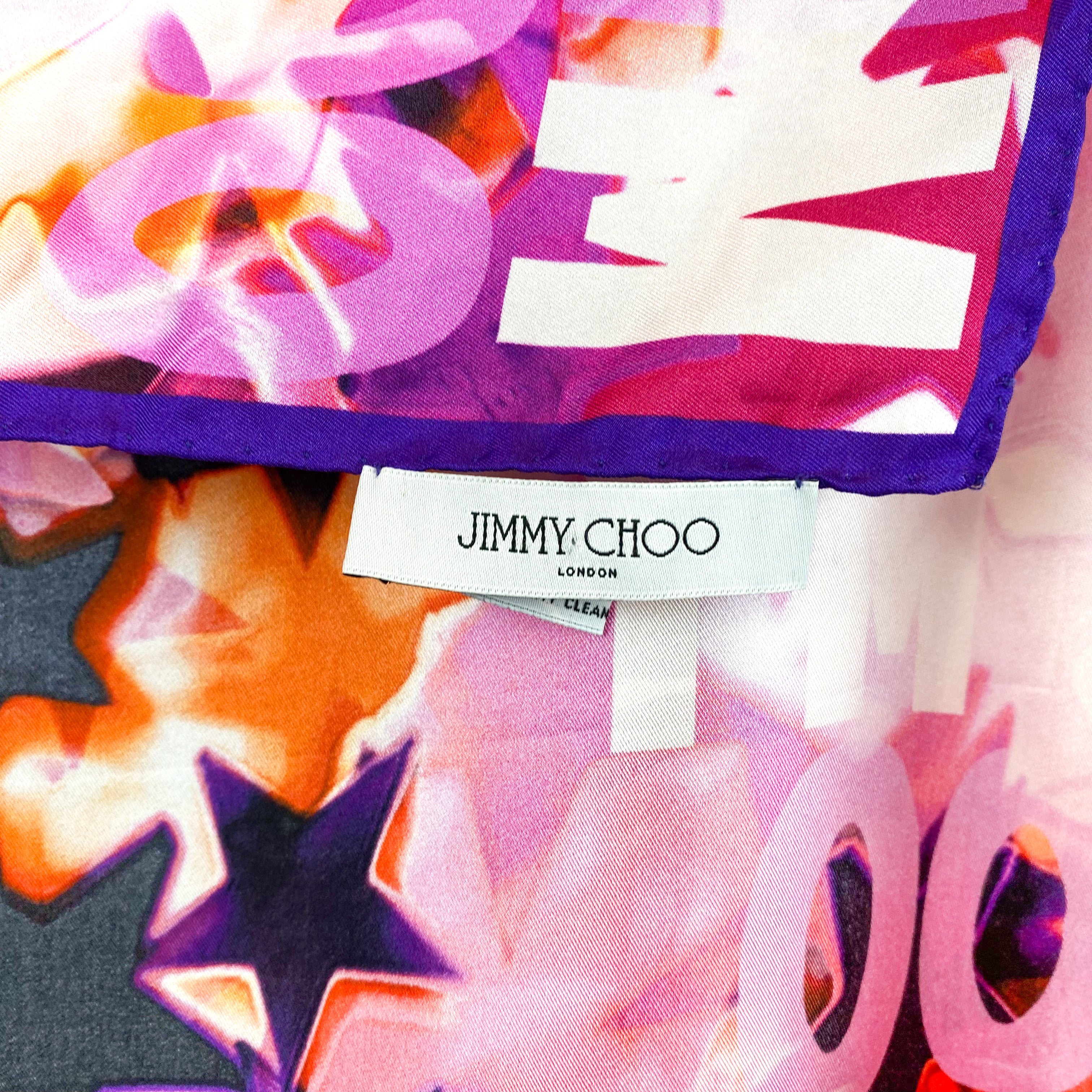 Jimmy Choo Vibrant Designer Silk Scarf