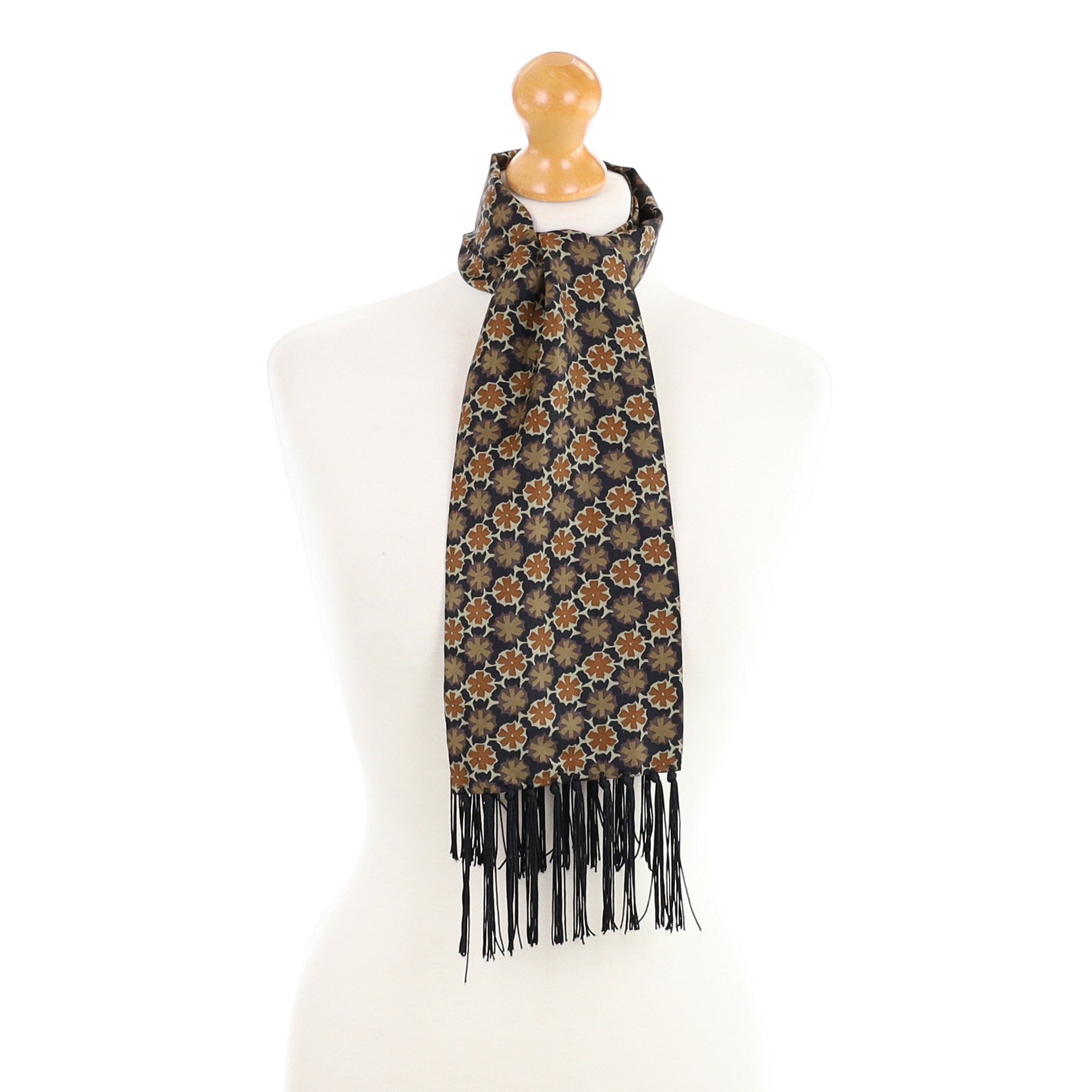 Men’s Fringed Kenzo Silk Scarf