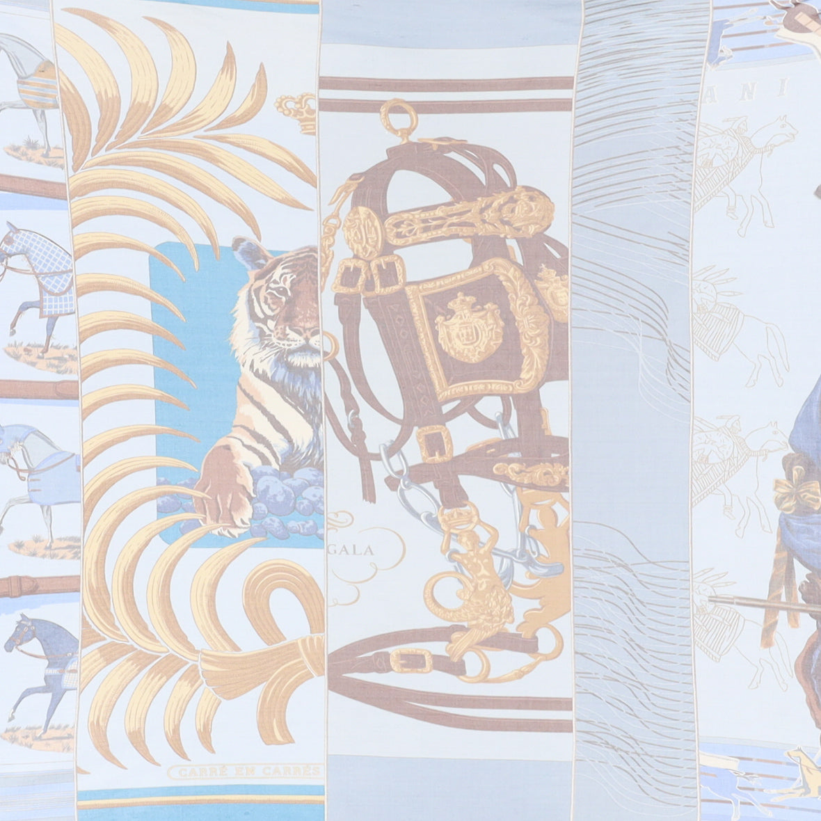 Boxed Hermès Carré en Carrés Jersey de Soie Silk Scarf