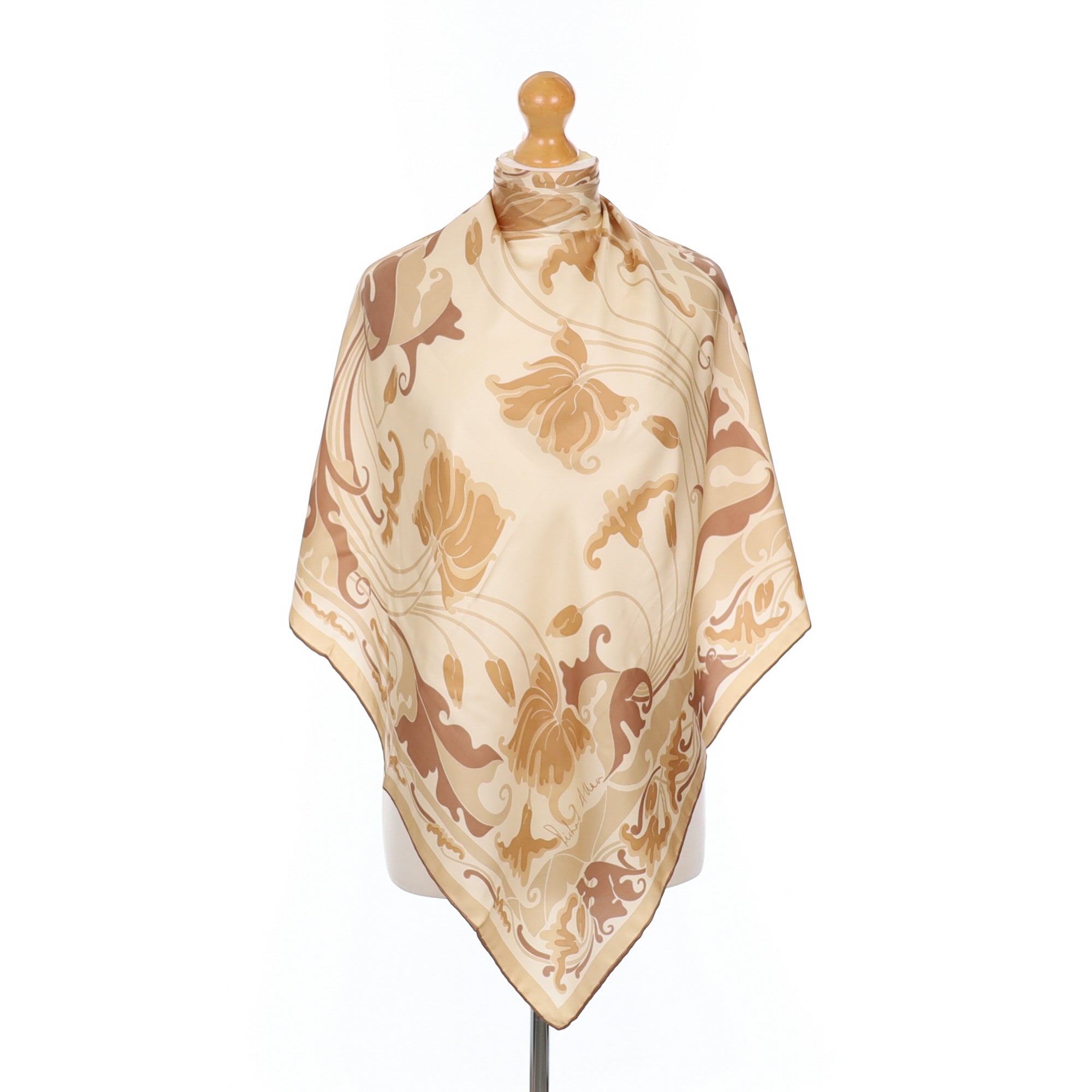 Richard Allan Foliate Vintage Silk Scarf