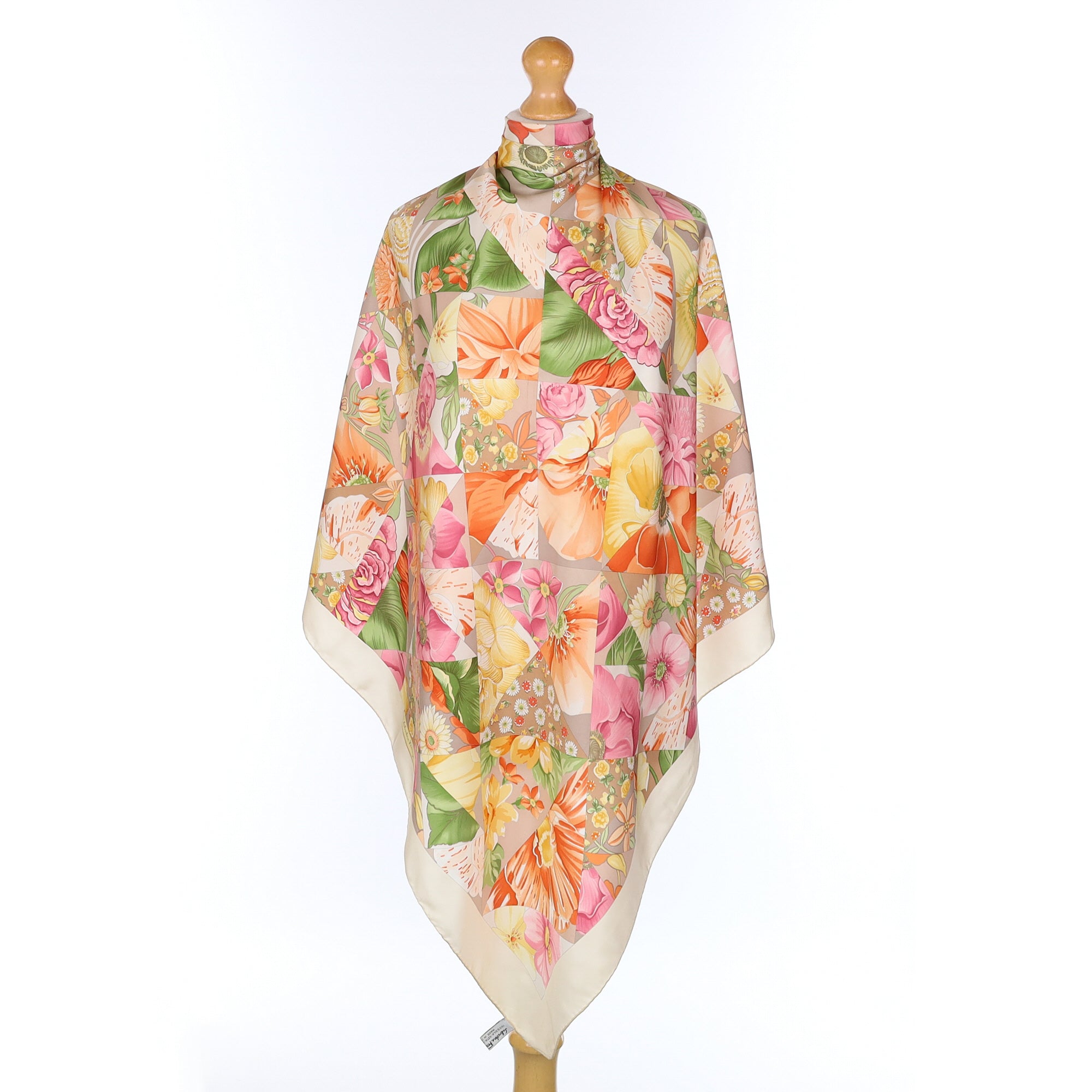 Salvatore Ferragamo Floral Vintage Silk Scarf