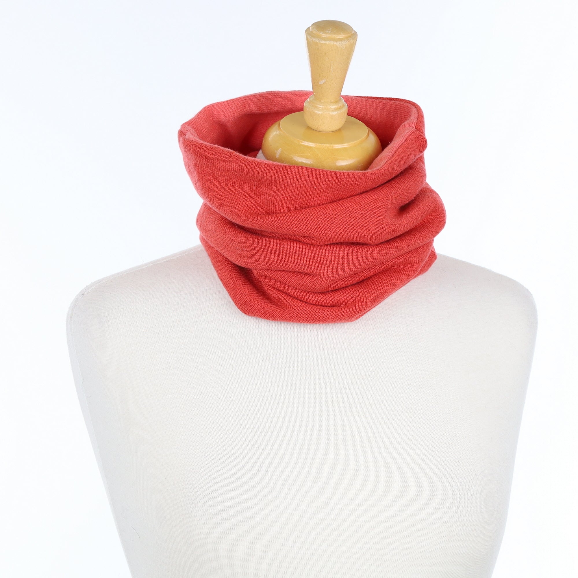 Deep Coral Pink Flamingo Luxury Double Layered Snood