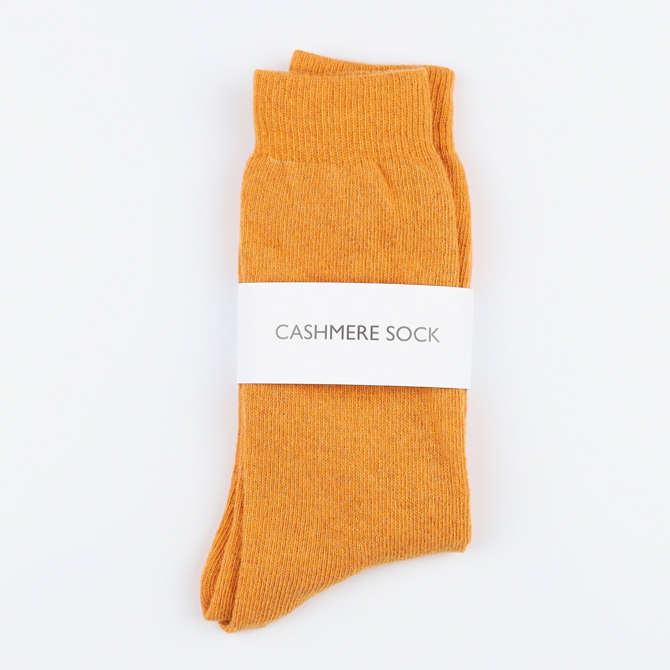 Brand New Scottish Marmalade Orange Ladies Cashmere Every Day Socks